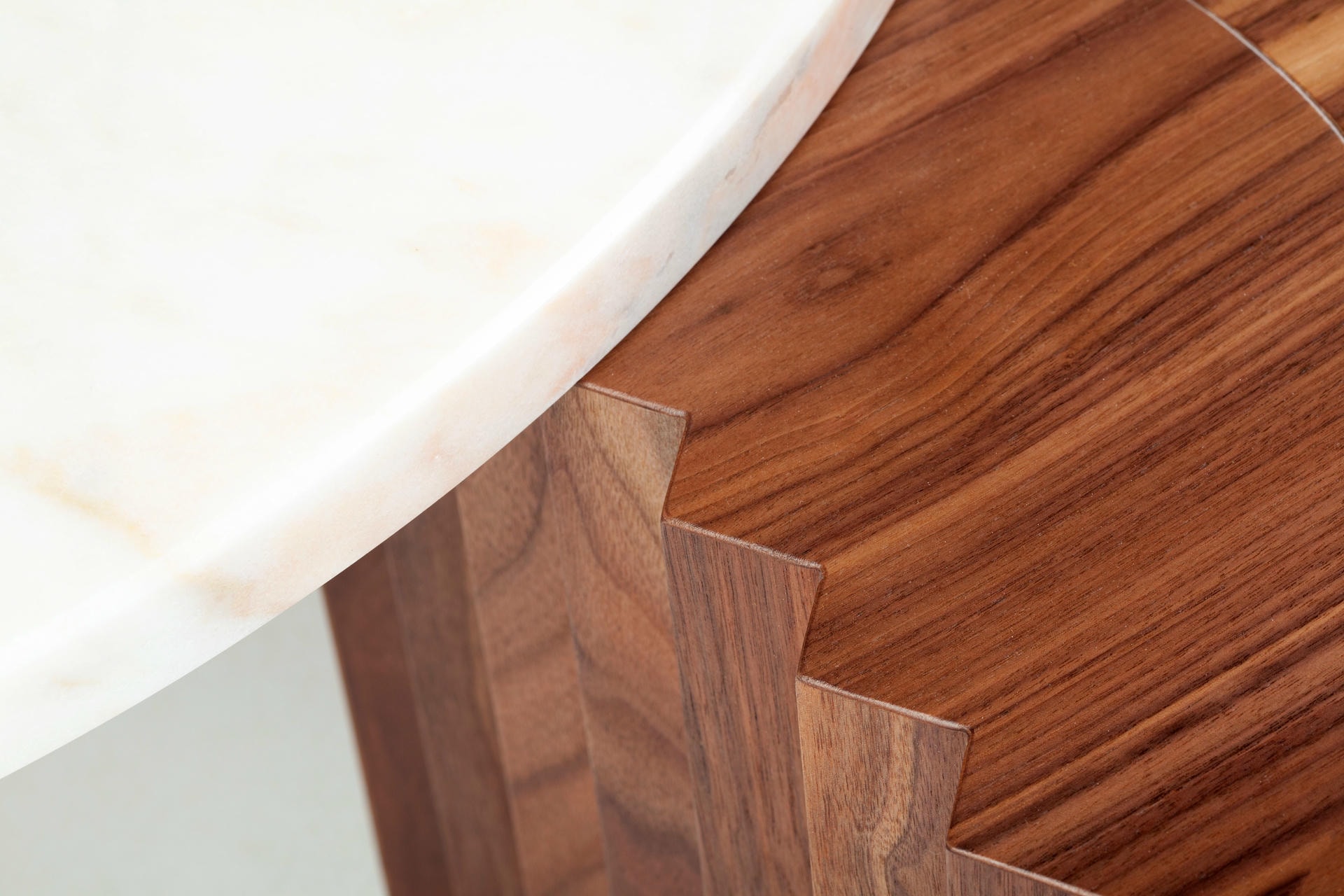 Unique Walnut Caravel Center Table by Collector 4