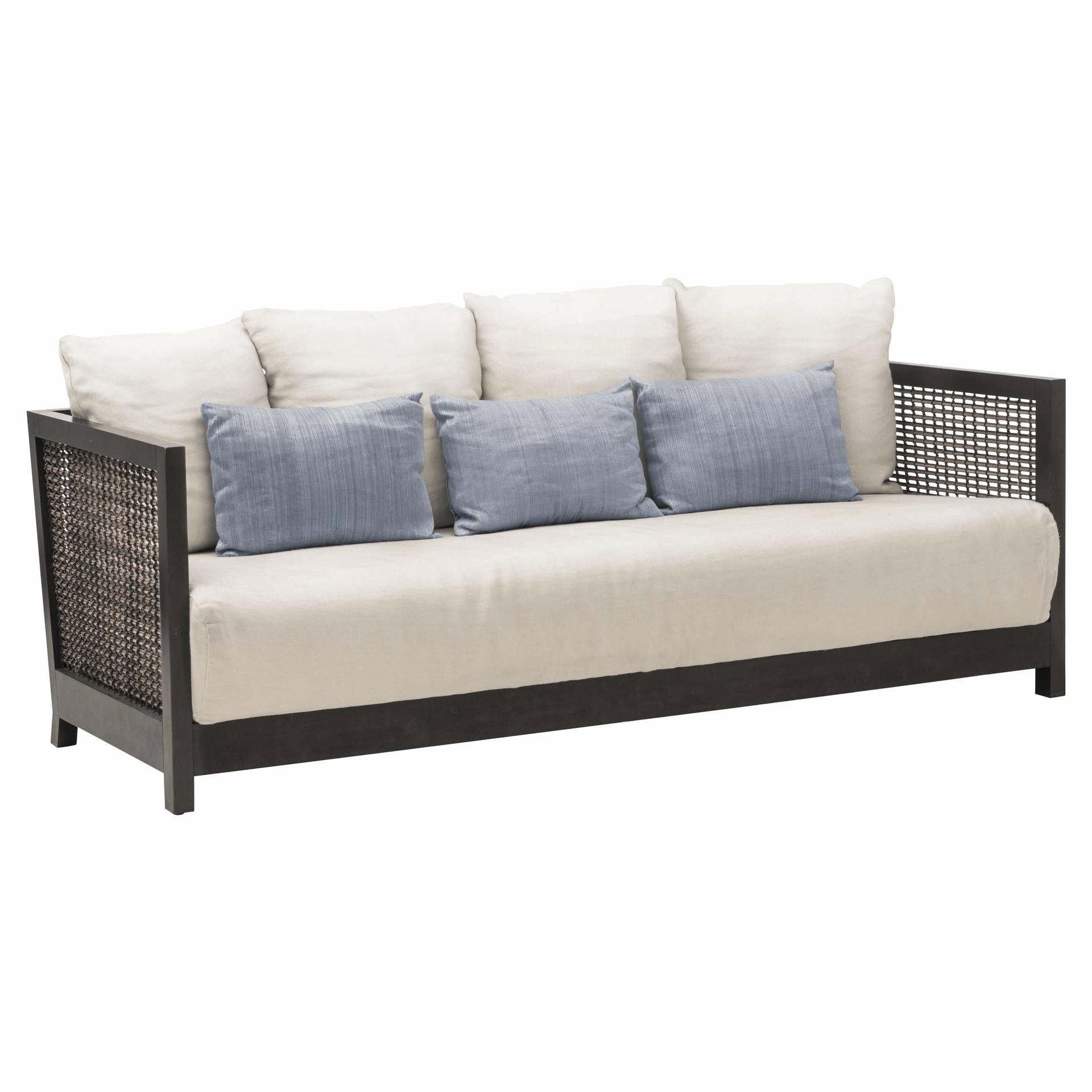 Walnut Lowback Suzy Wong Sofa by Kenneth Cobonpue 1