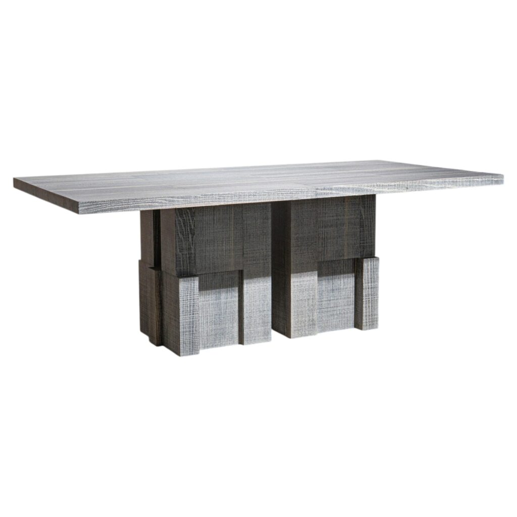 White Layered Oak Wood Table by Hyungshin Hwang 1
