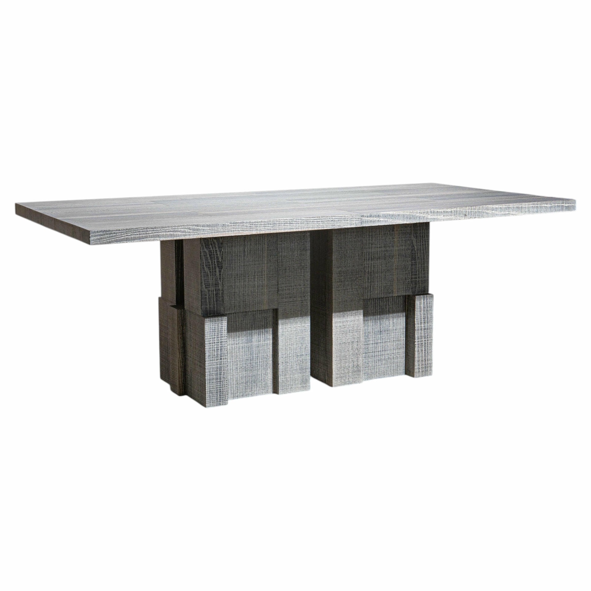 White Layered Oak Wood Table by Hyungshin Hwang 1
