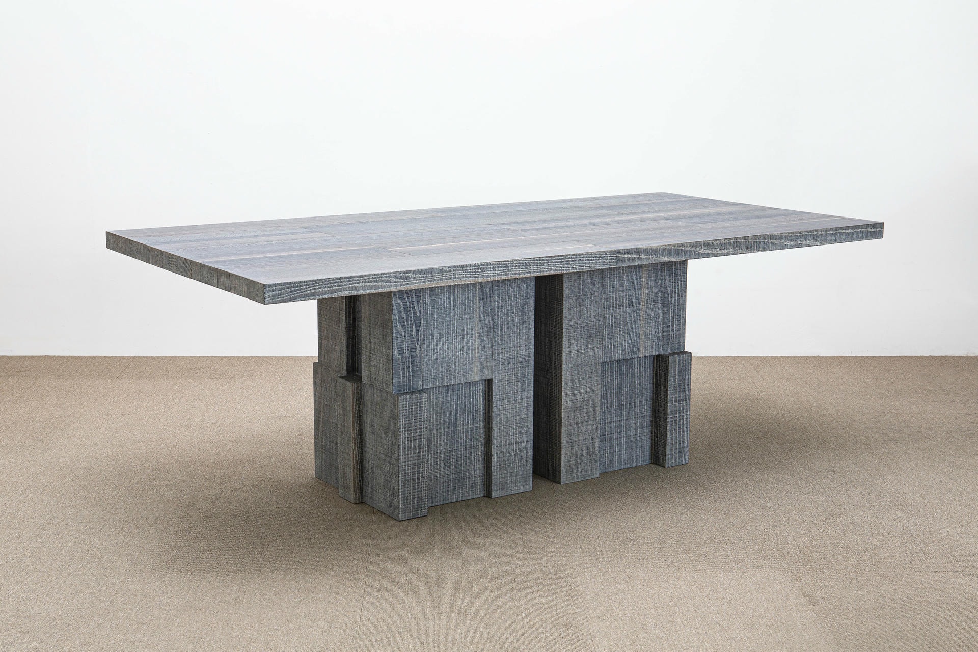 White Layered Oak Wood Table by Hyungshin Hwang 3