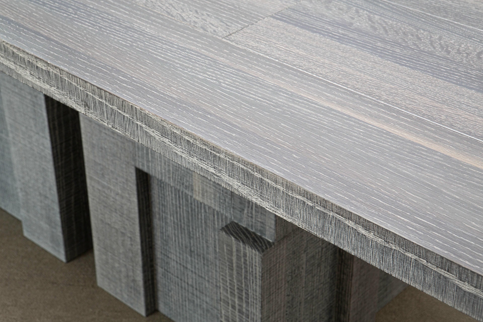 White Layered Oak Wood Table by Hyungshin Hwang 5