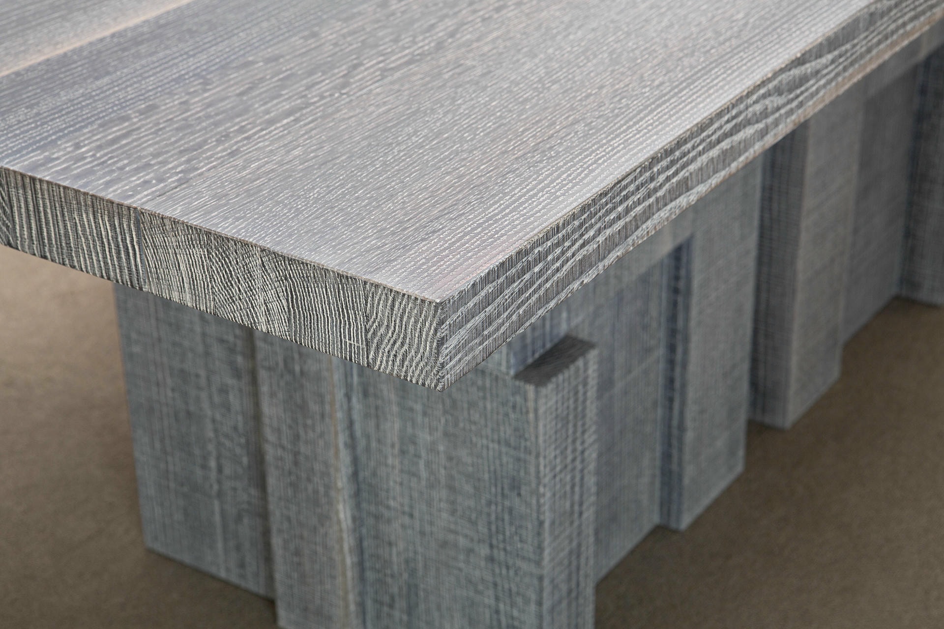 White Layered Oak Wood Table by Hyungshin Hwang 7