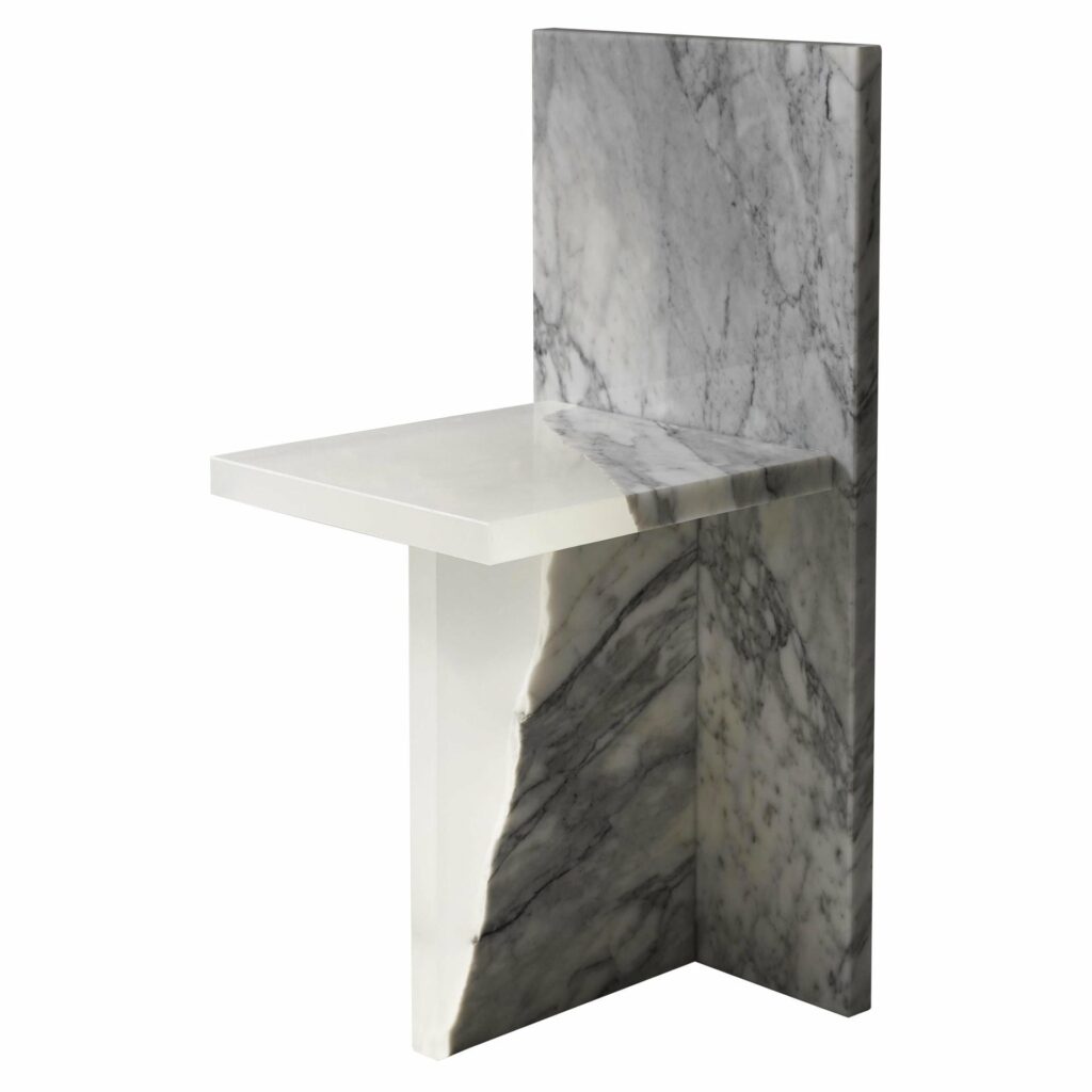 White Marble Fragment Chair by Jang Hea Kyoung 1