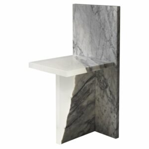 White Marble Fragment Chair by Jang Hea Kyoung