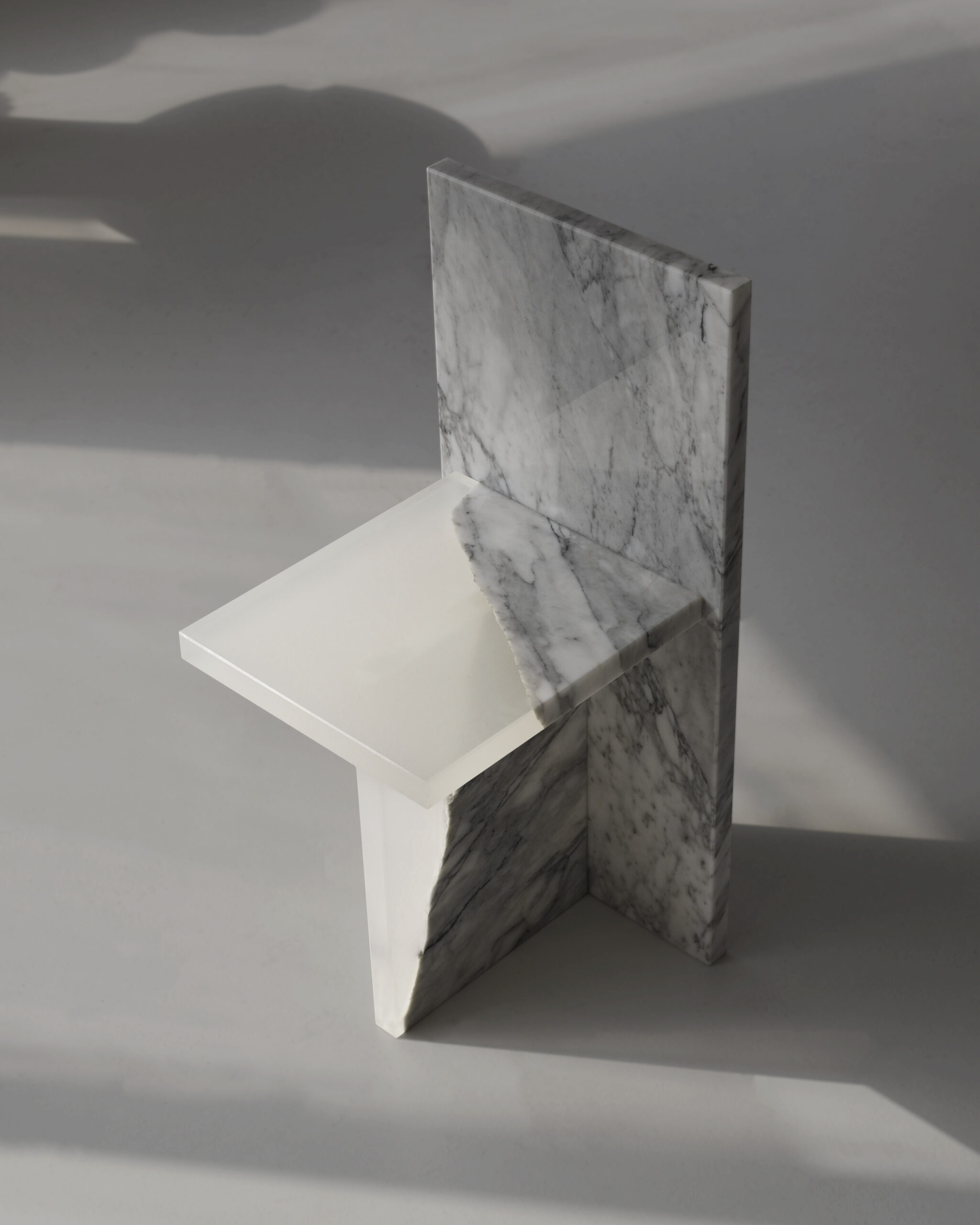 White Marble Fragment Chair by Jang Hea Kyoung 4