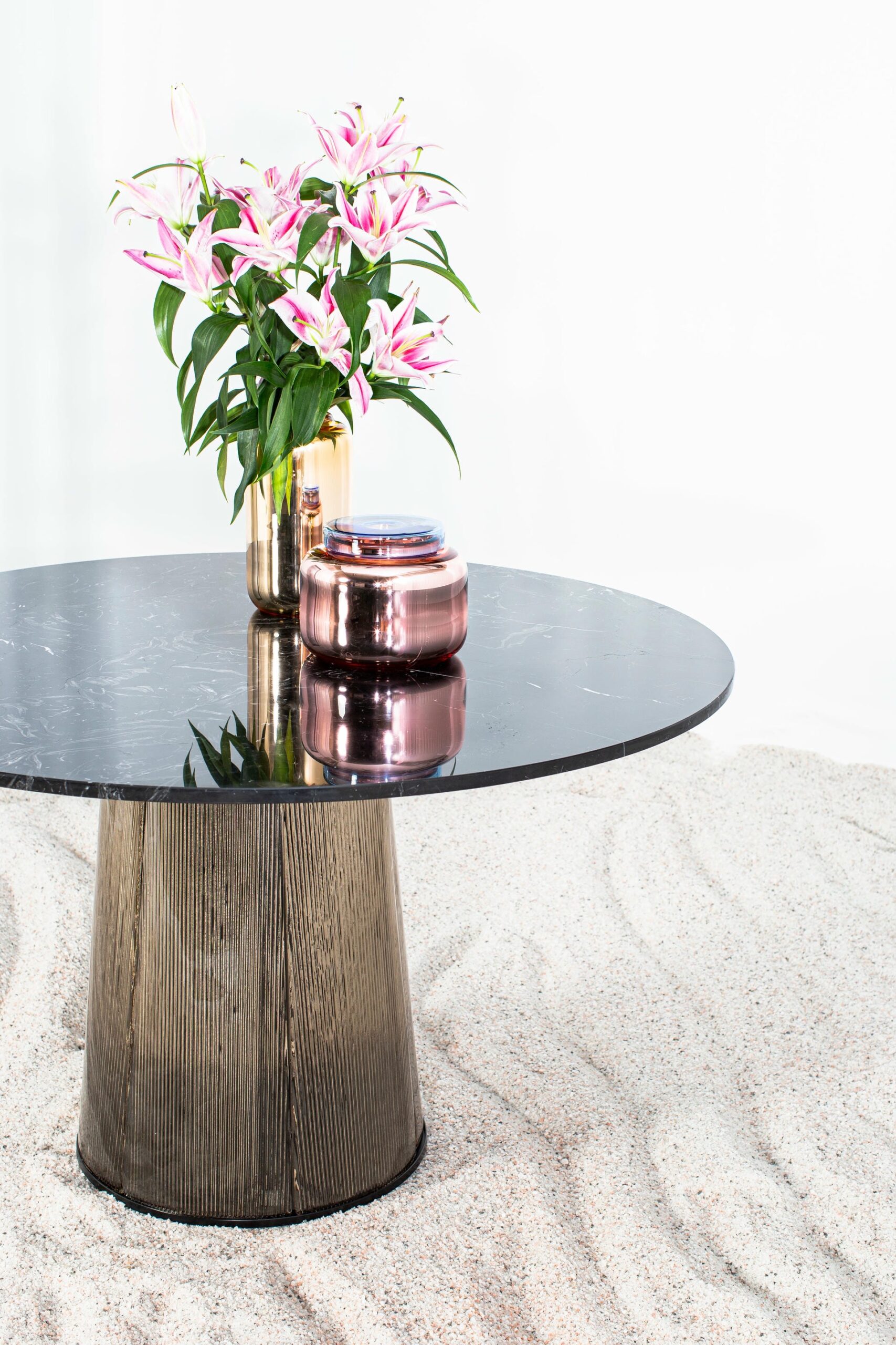 Bent Dining Table Medium White Transparent by Pulpo 12