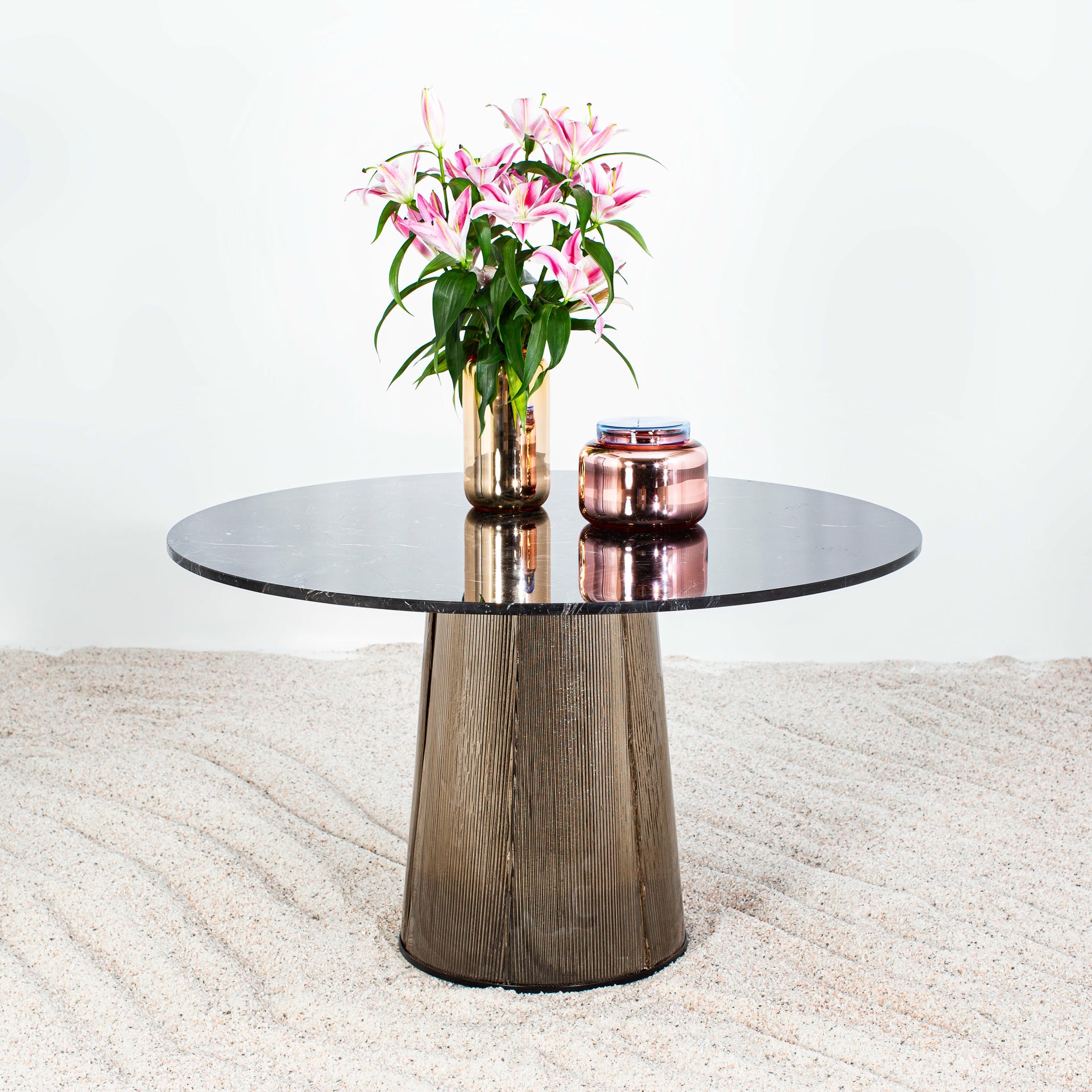 Bent Dining Table Medium White Transparent by Pulpo 13