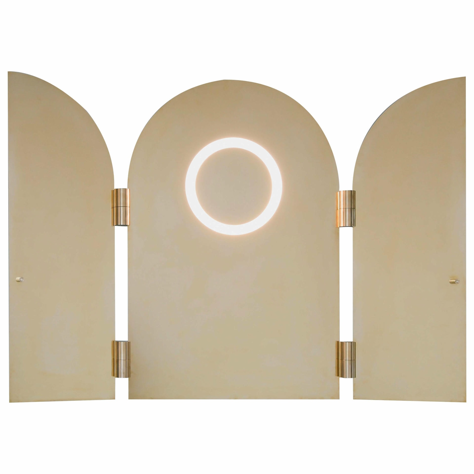 Brass Triptychs Enlighted Mirror by Jesse Visser 1