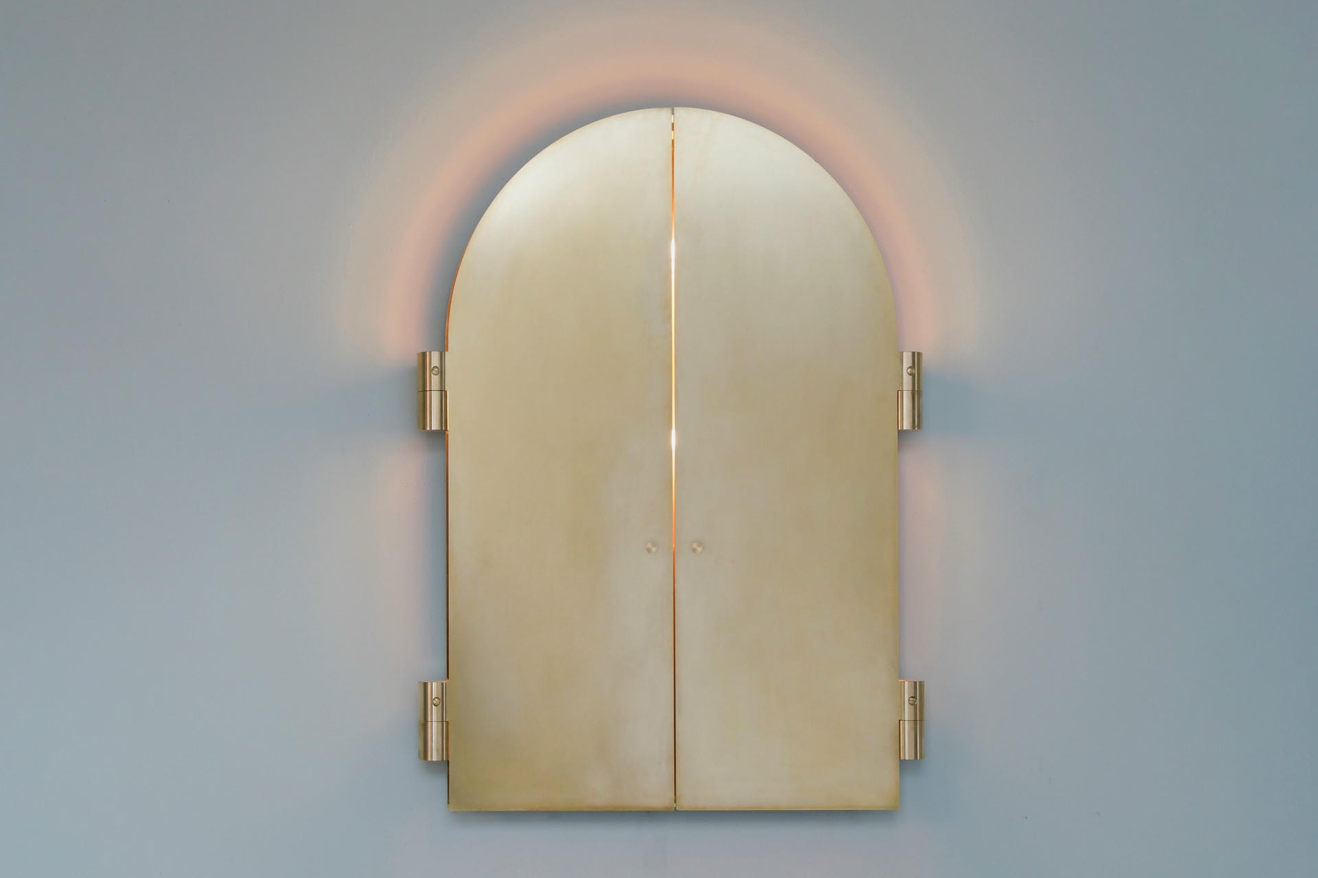 Brass Triptychs Enlighted Mirror by Jesse Visser 2