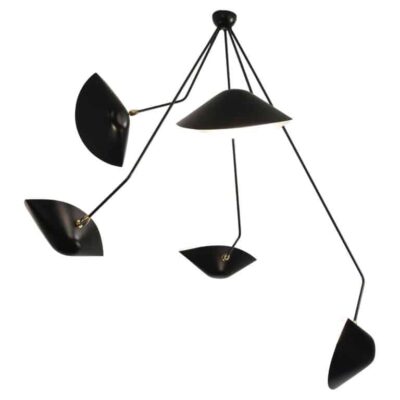 Ceiling Lamp Spider 5 Broken Arms by Serge Mouille