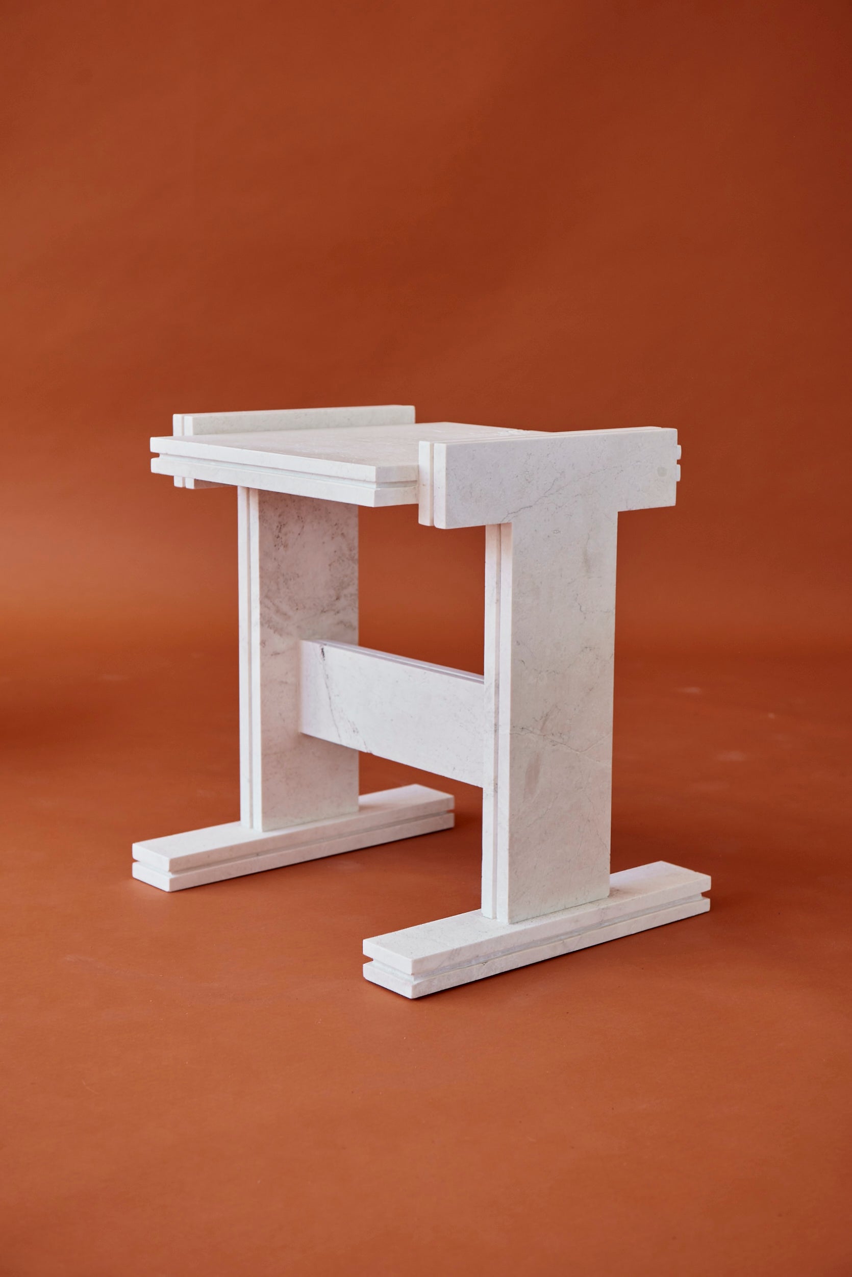 White Pearl Premium Neave Side Table by Nish Studio 2