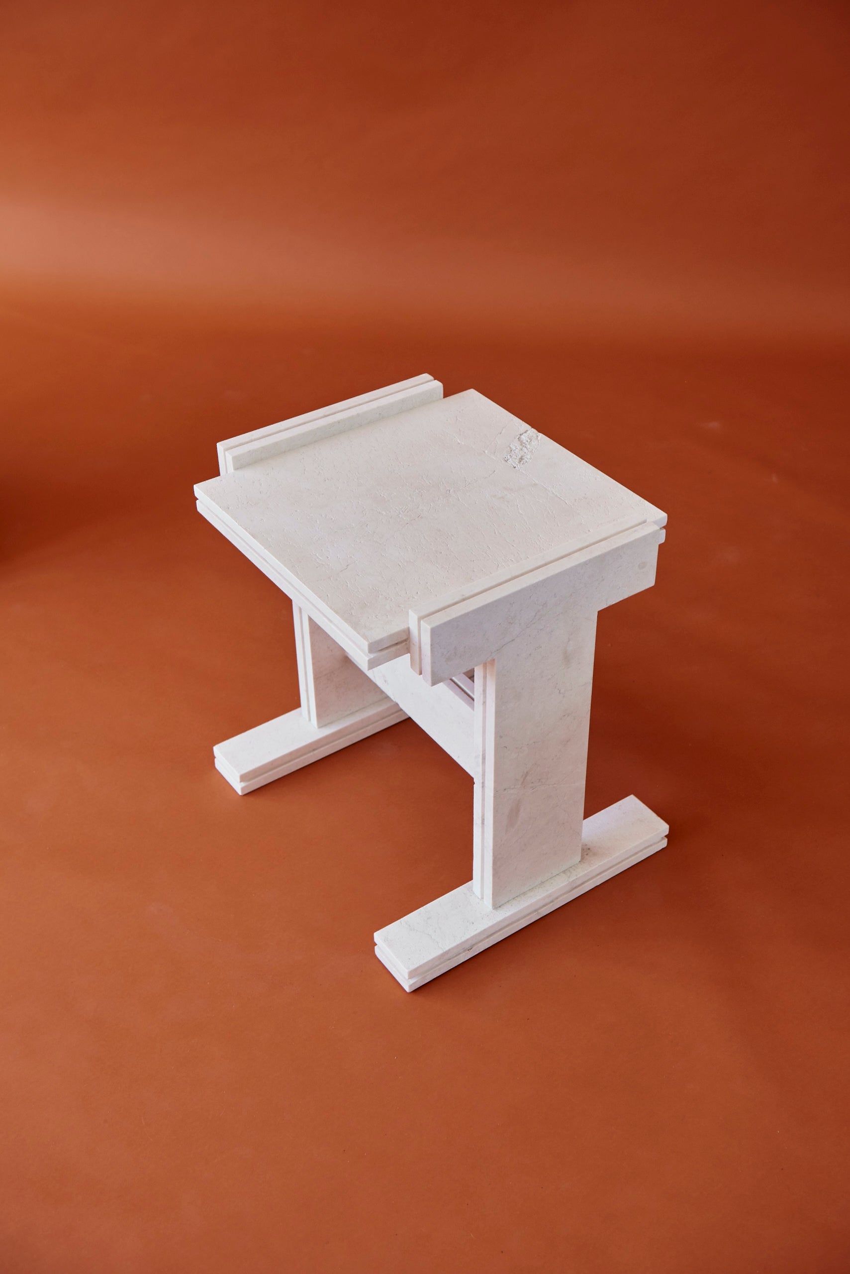 White Pearl Premium Neave Side Table by Nish Studio 3
