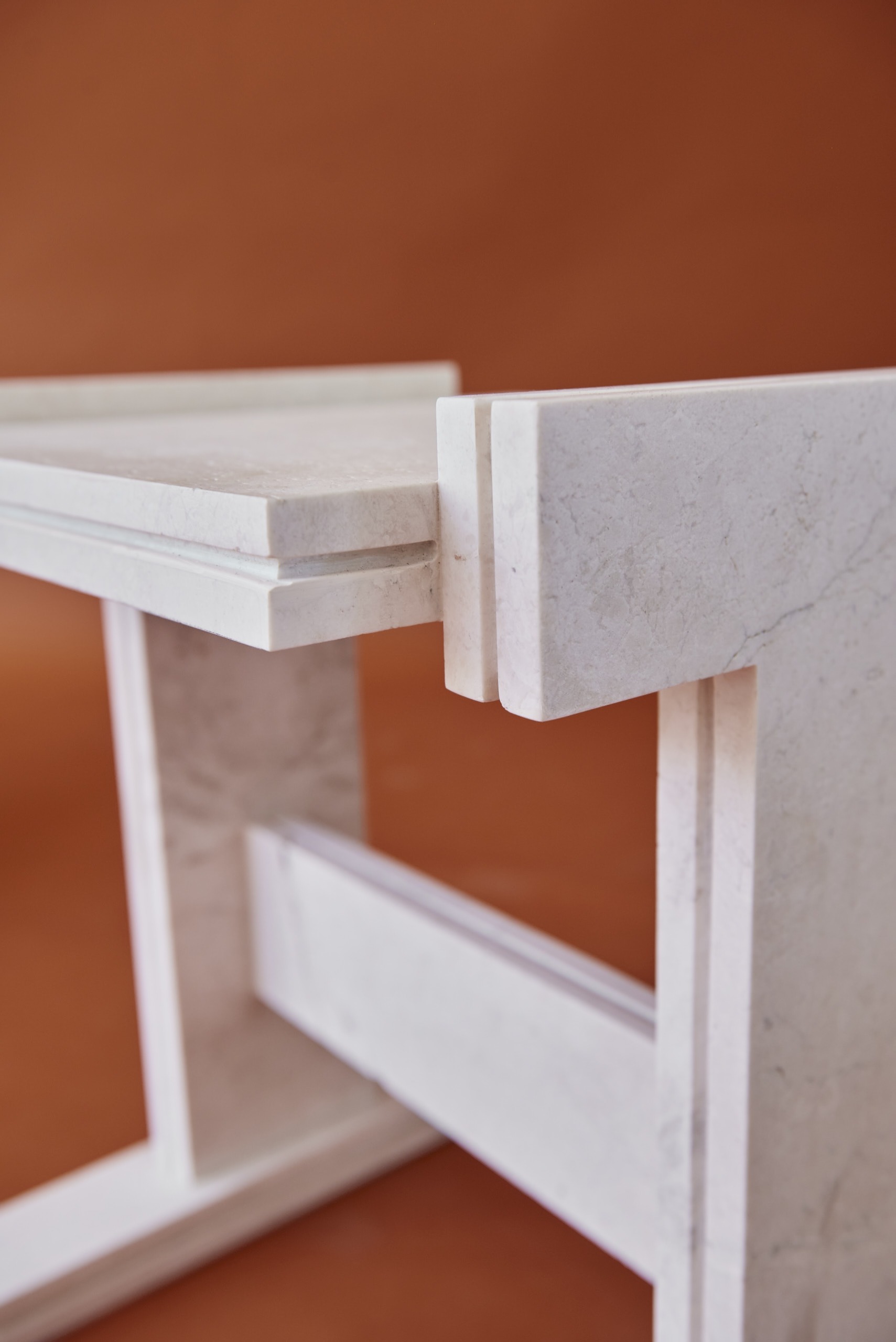 White Pearl Premium Neave Side Table by Nish Studio 5