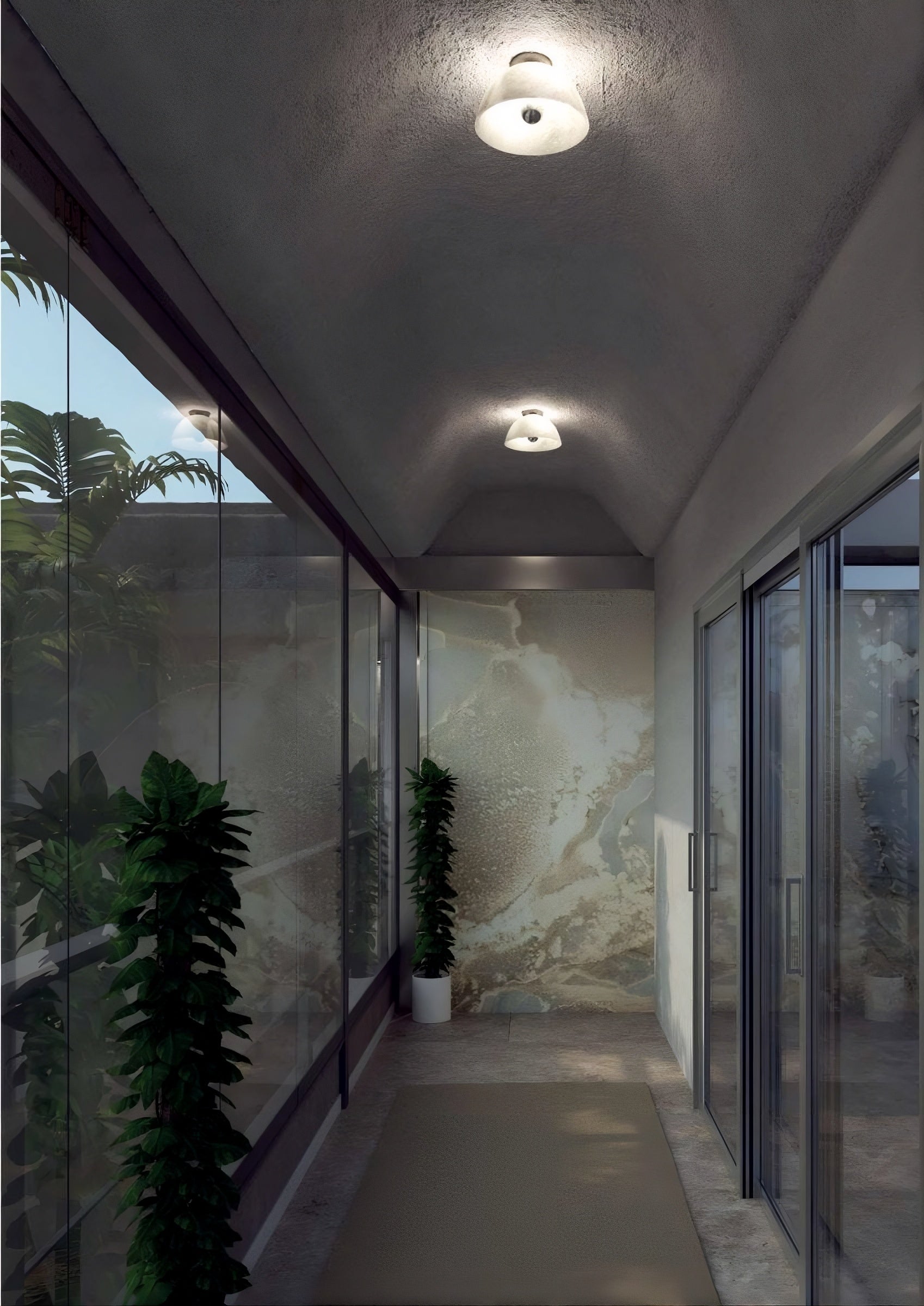 Apollo Bronze Ceiling Lamp by Alabastro Italiano 5
