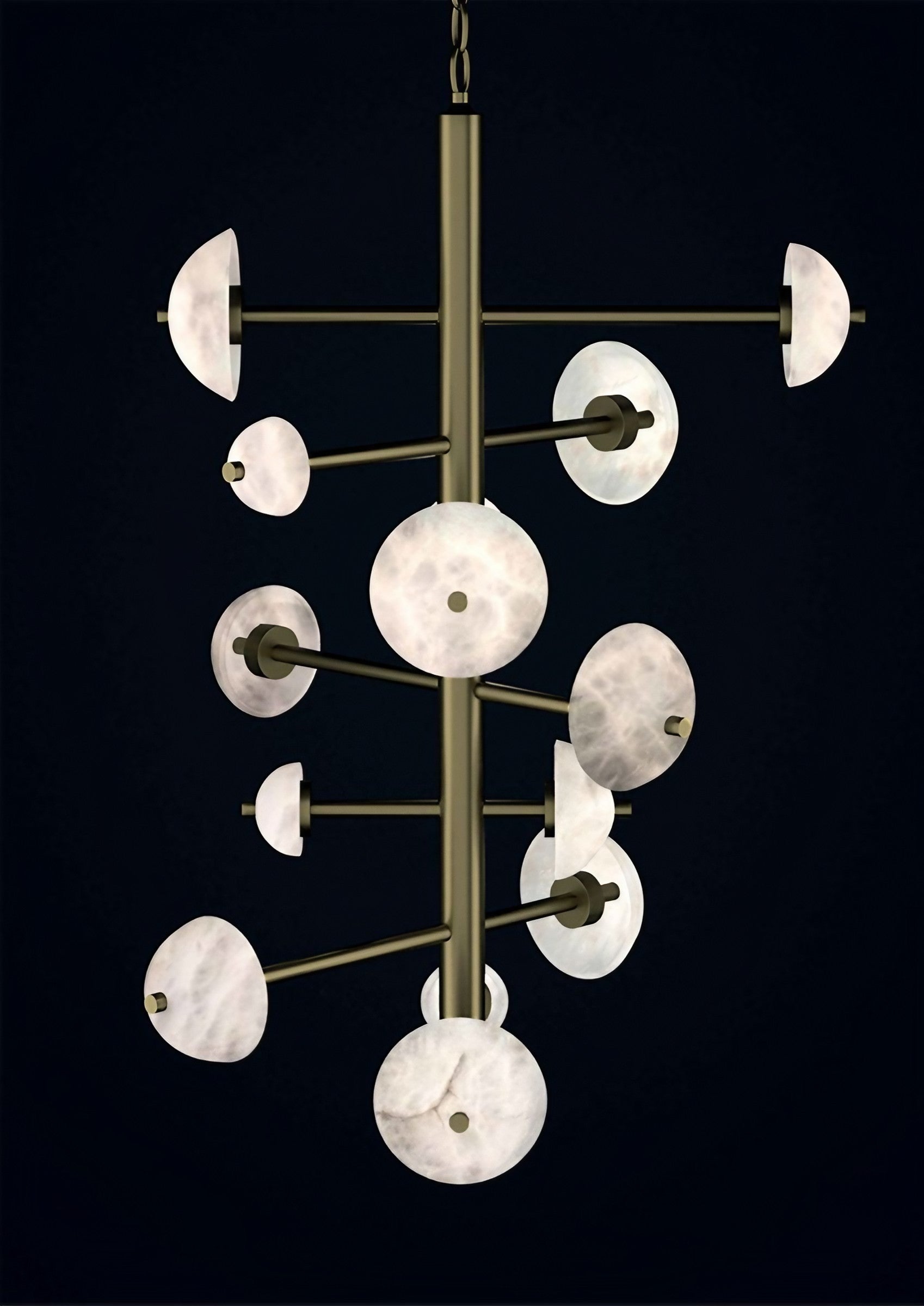 Apollo Ruggine Of Florence Metal Chandelier by Alabastro Italiano 3