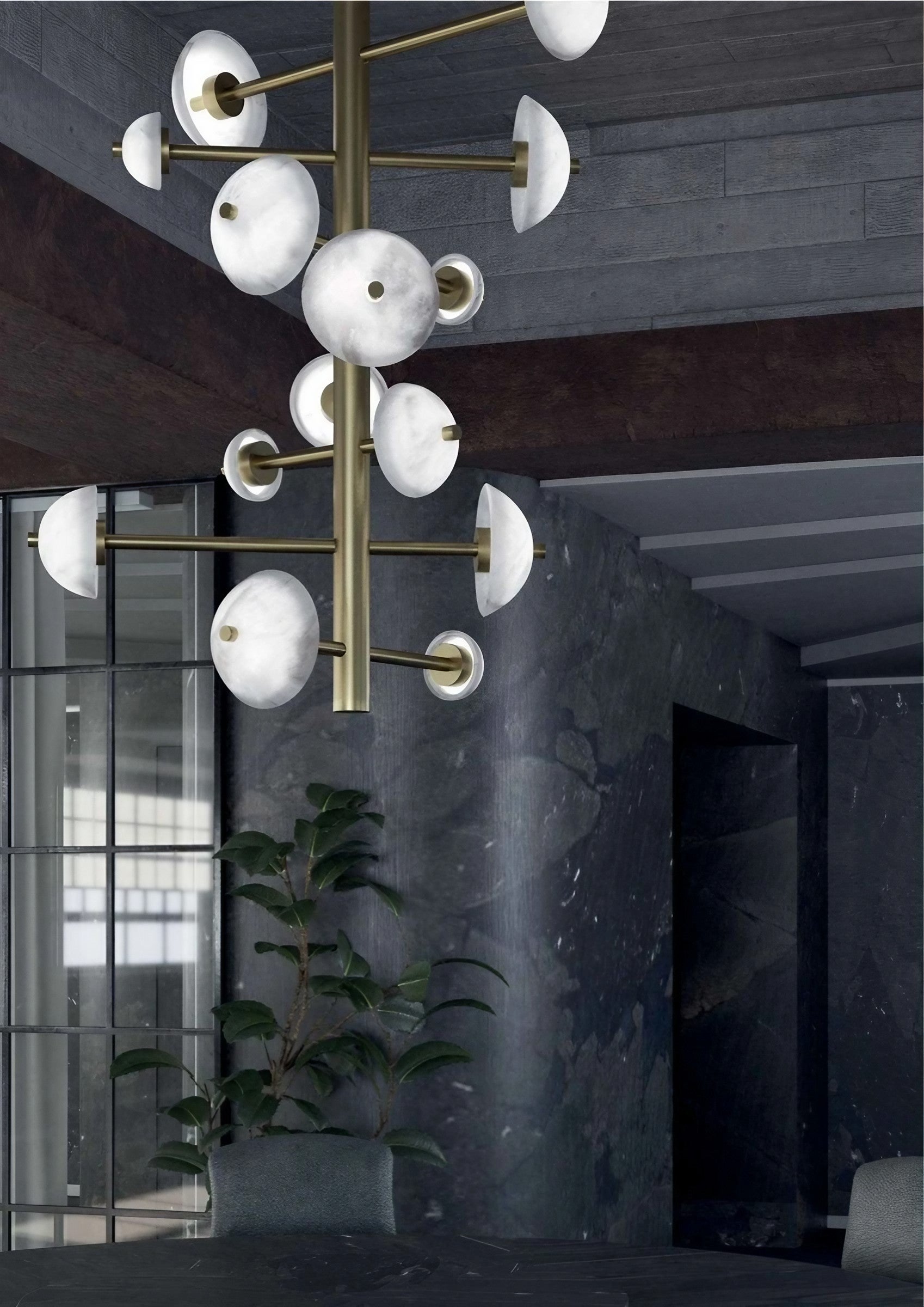 Apollo Ruggine Of Florence Metal Chandelier by Alabastro Italiano 4