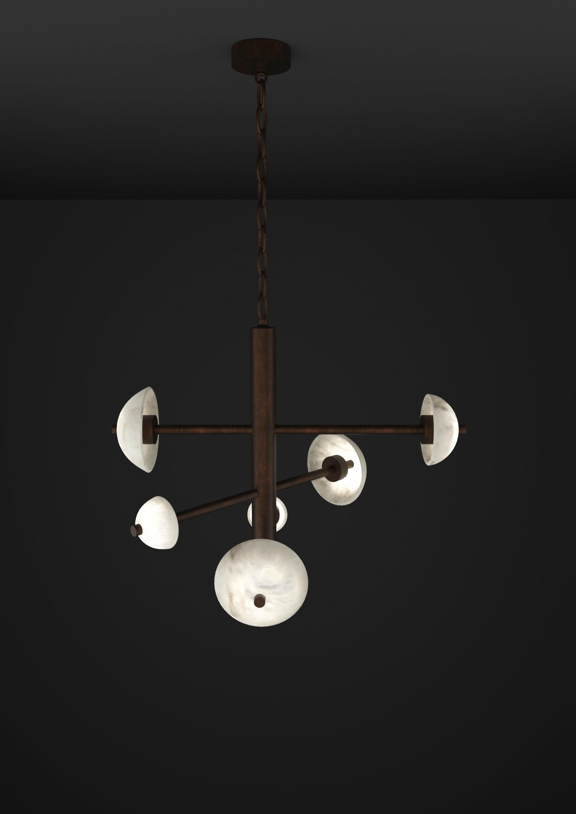 Apollo Ruggine Of Florence Metal Pendant Lamp by Alabastro Italiano 2
