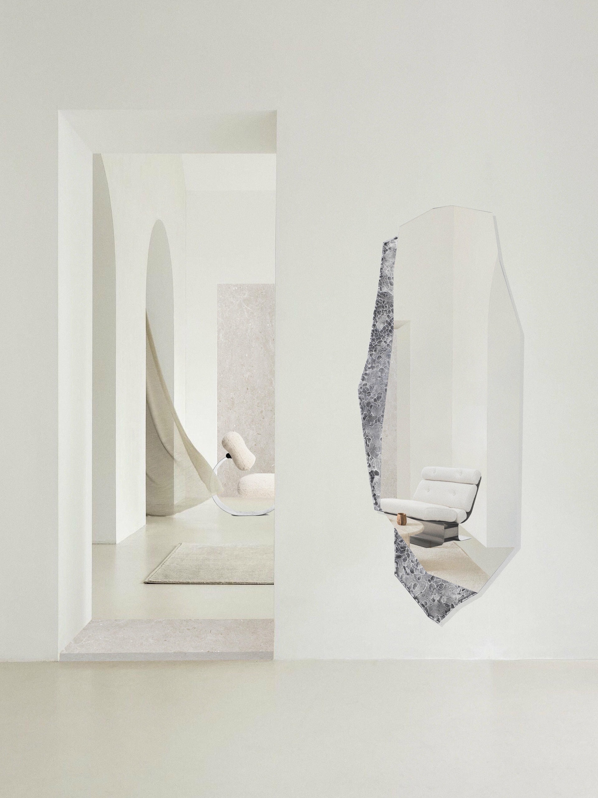 Fragment Wall Mirror by ROCHE FRERES 19