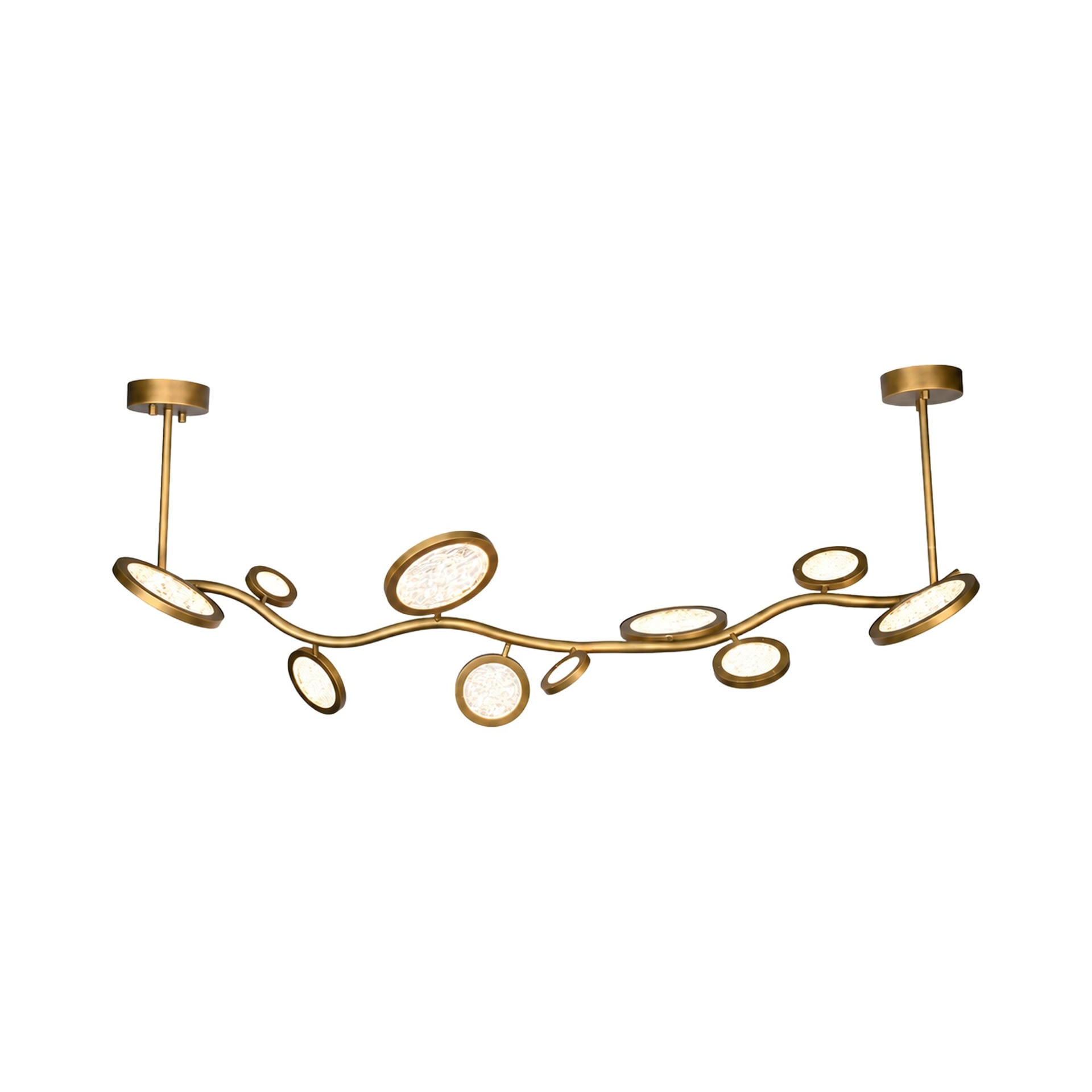 Island Circles Brass Pendant Lamp by Dainte 1