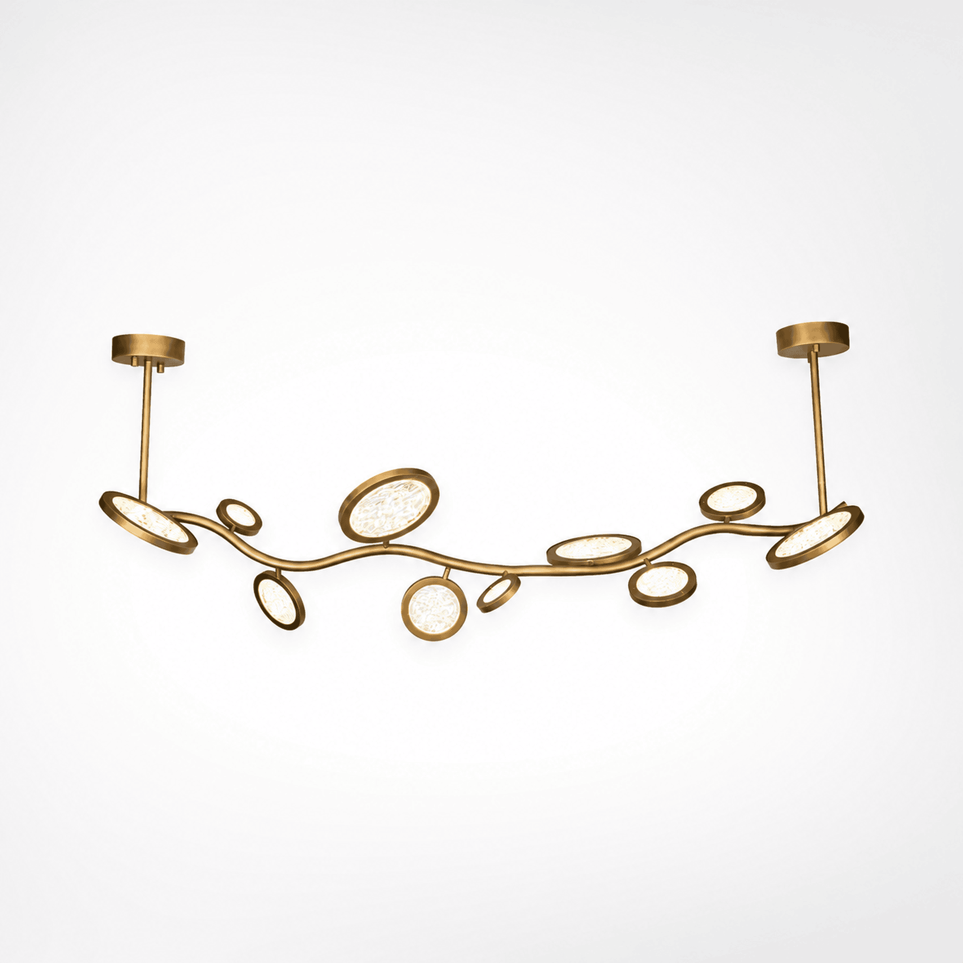 Island Circles Brass Pendant Lamp by Dainte 2
