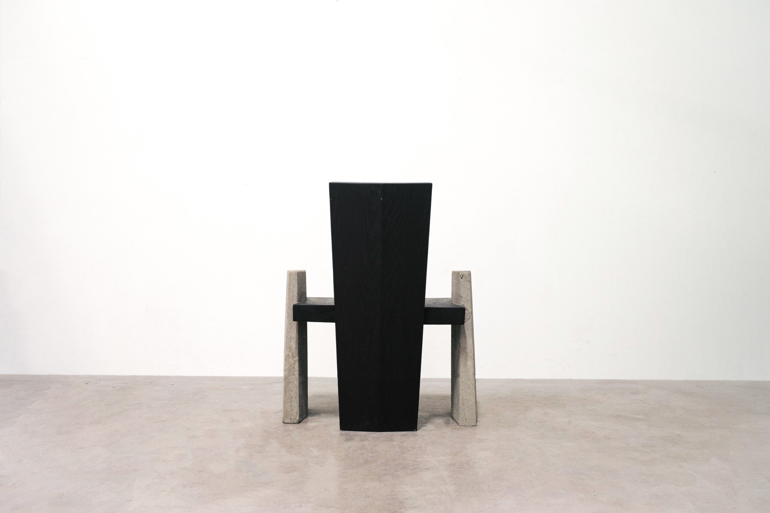 Limited Edition Concrete and and Dark Plywood Chair by Lucas Tyra Morten 4