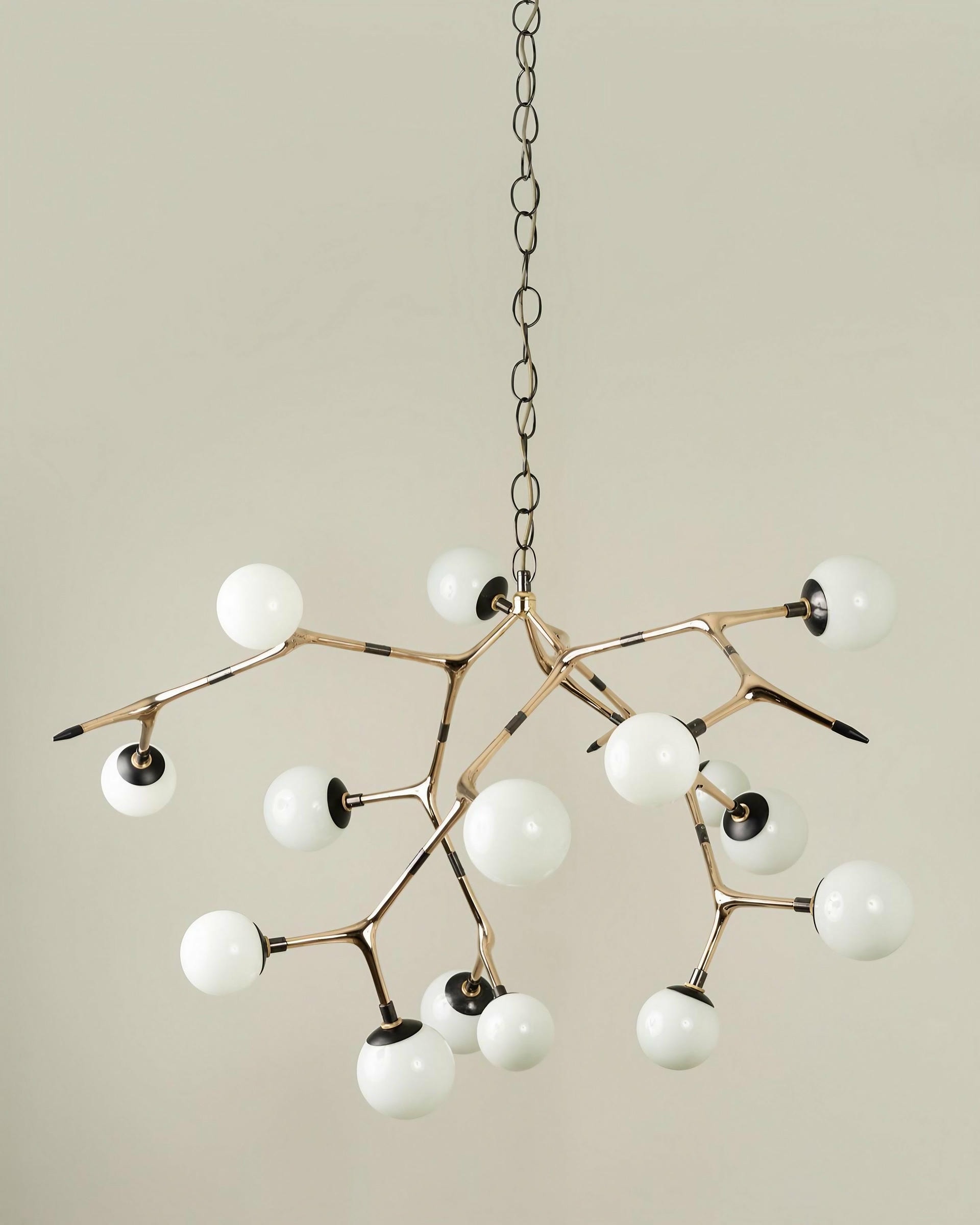 Maratus 12 Blue Smoke Glass and Polished Bronze Hanging Lamp by Isabel Moncada 9