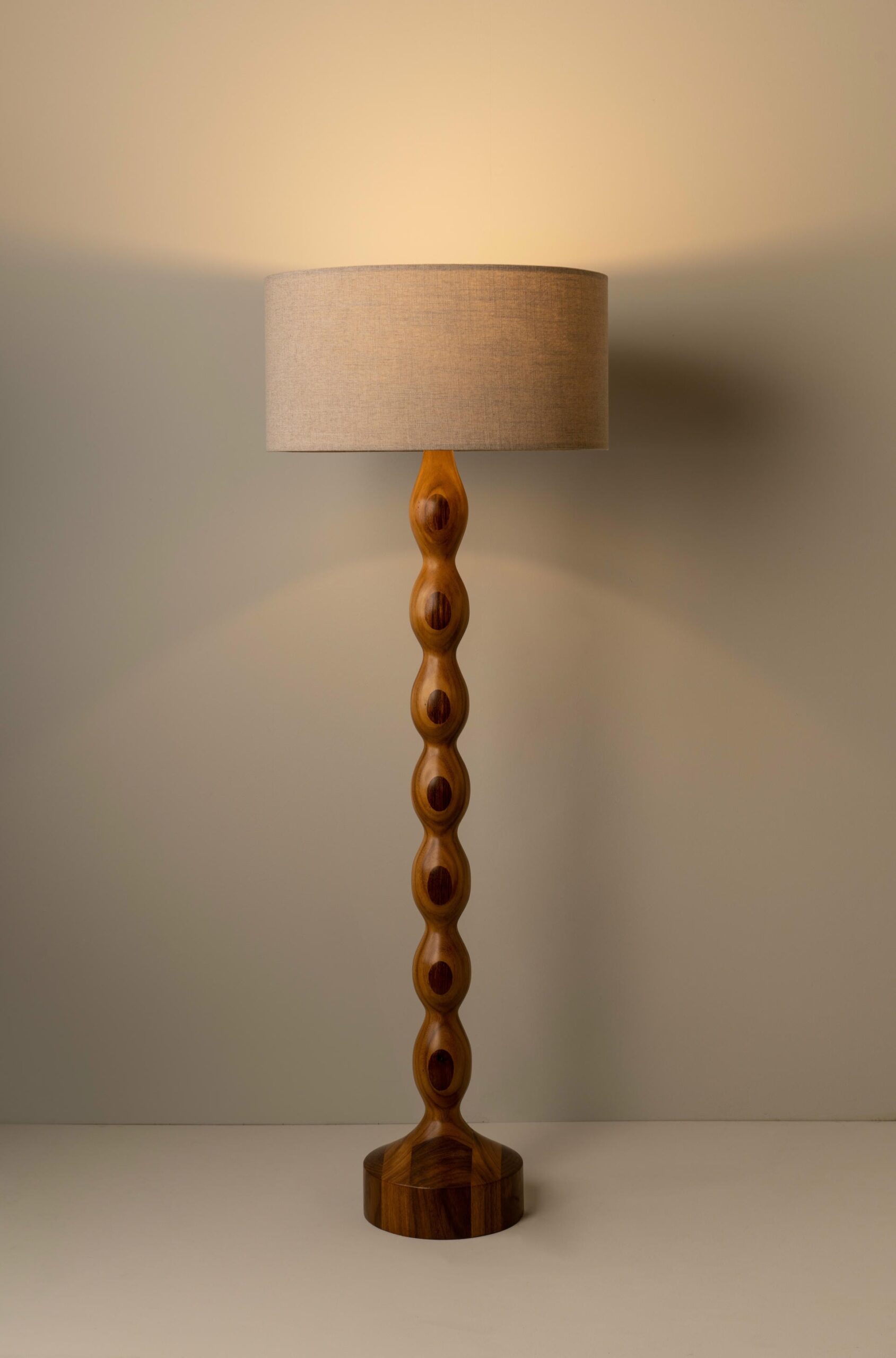 Tamarindo Sculpted Wood Glow Floor Lamp by Isabel Moncada 3