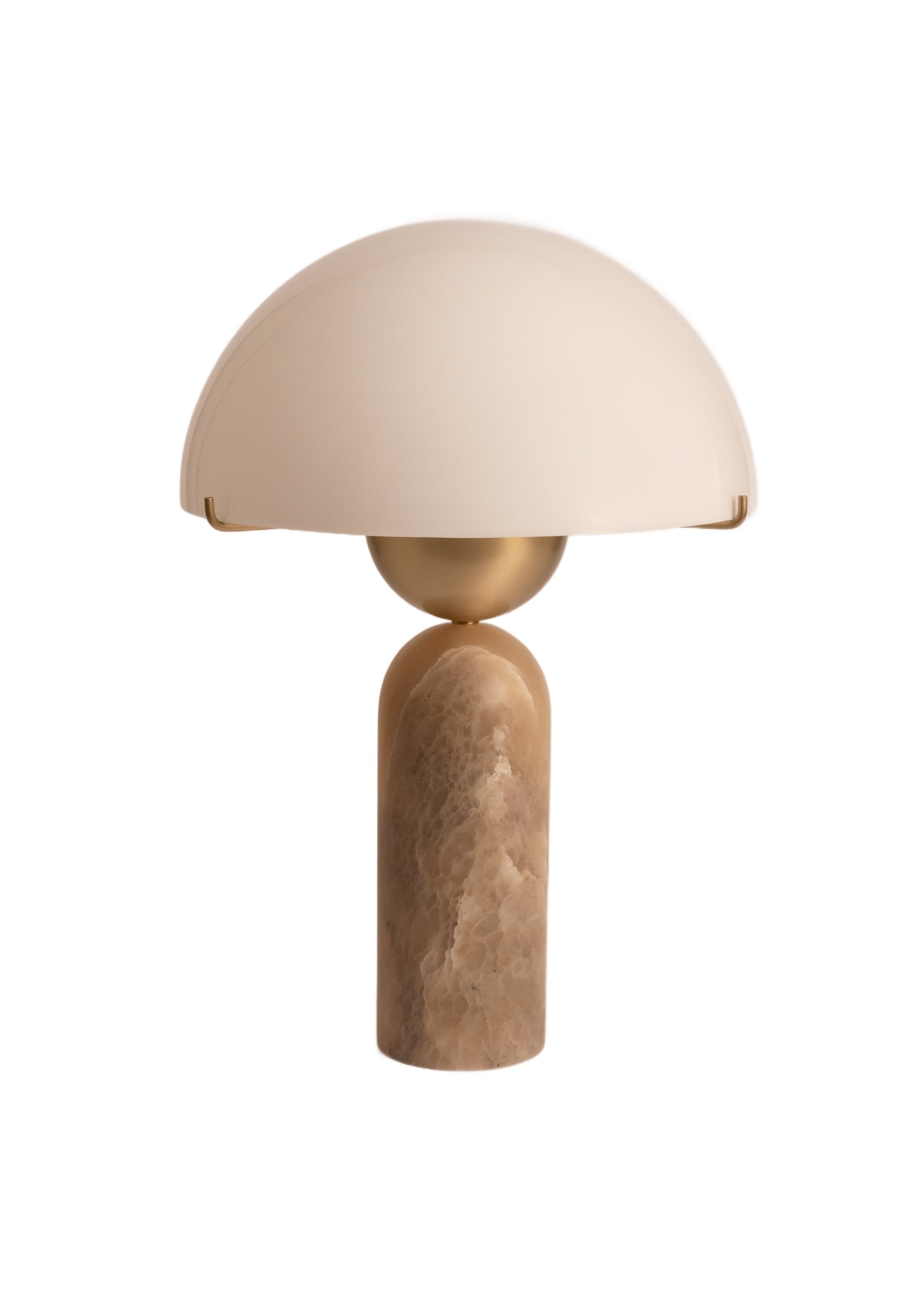 Tobacco Alabaster Peono Table Lamp by Simone Marcel 1