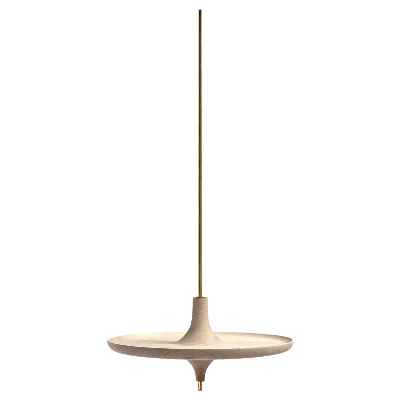 Toupy Bleached Ash And Brass 38 Hanging Table by Mademoiselle Jo 1