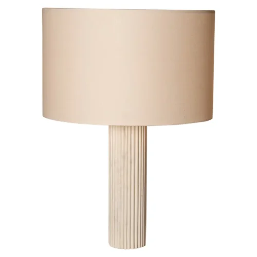 White Marble Fluta Table Lamp by Simone Marcel 1