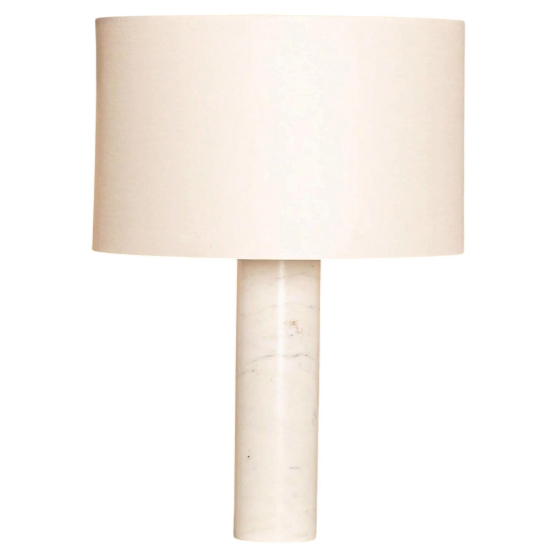 White Marble Pipo Table Lamp by Simone Marcel 1