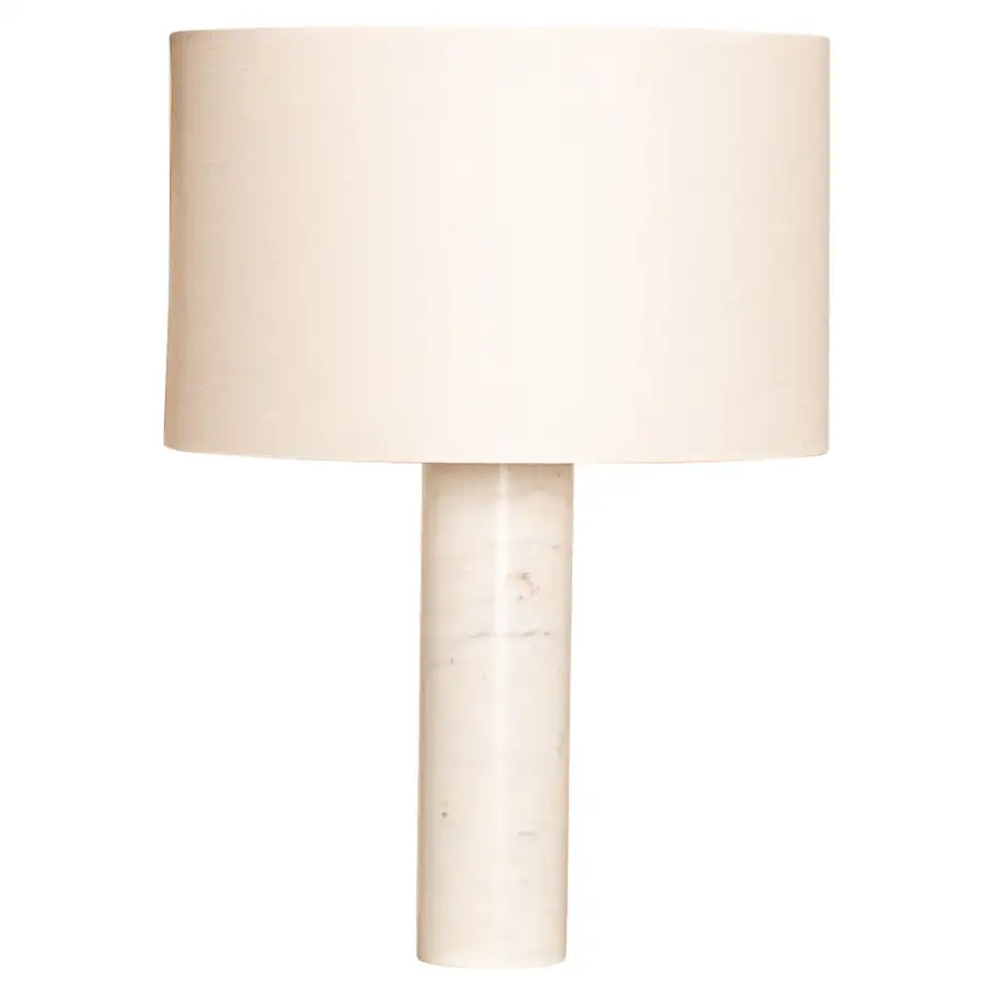 White Marble Pipo Table Lamp by Simone Marcel 1