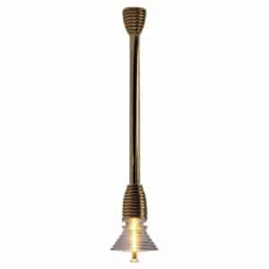 Insulator A Frosted Glass and Polished Brass Pendant Light by Novocastrian