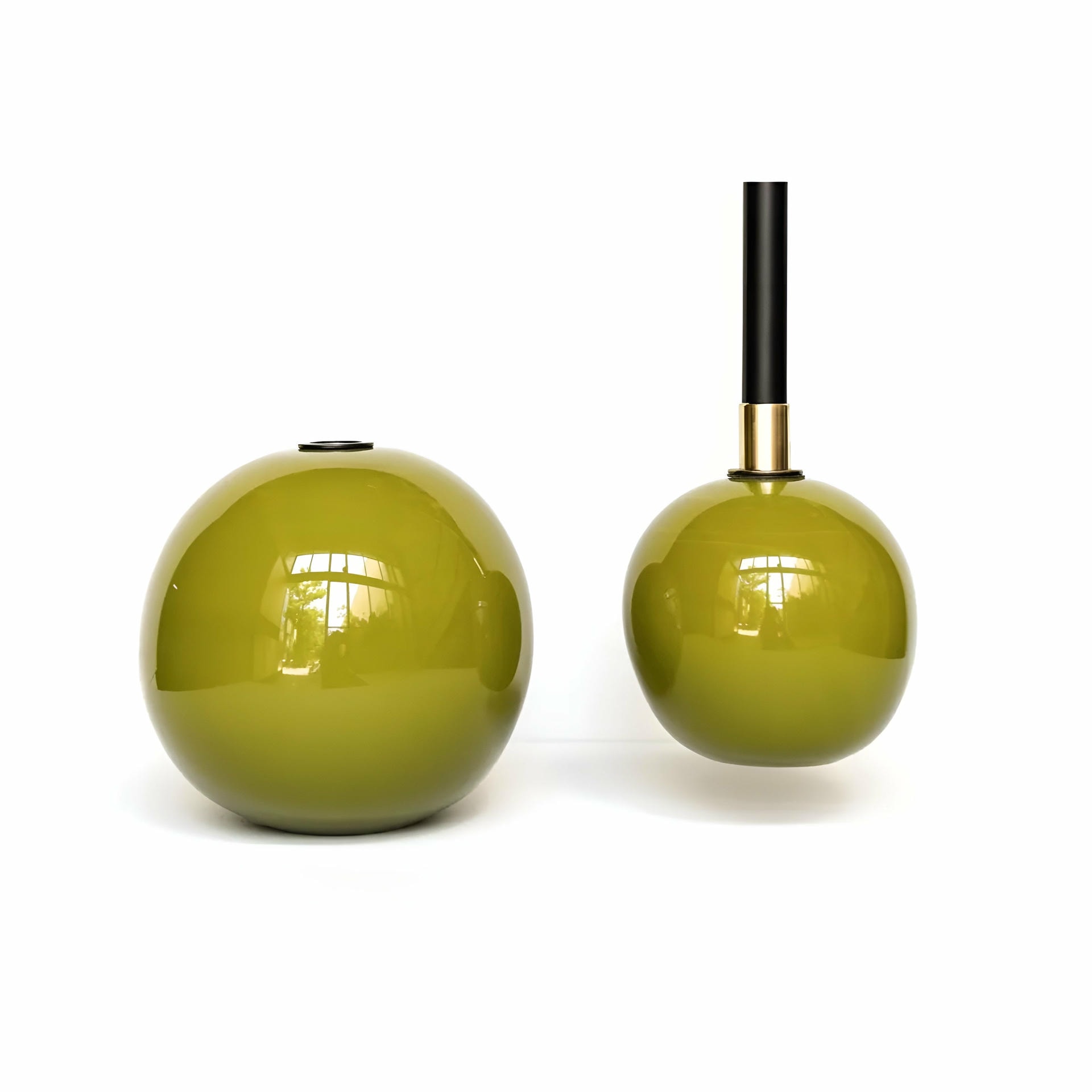 Branch 15 Blown Glass and Polished Bronze Pendant Lamp by Isabel Moncada 5