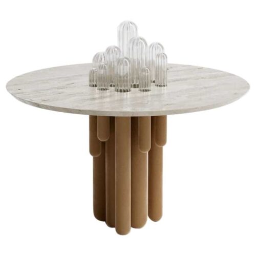 Cactus Velvet Round Table by Mickael Koska 1