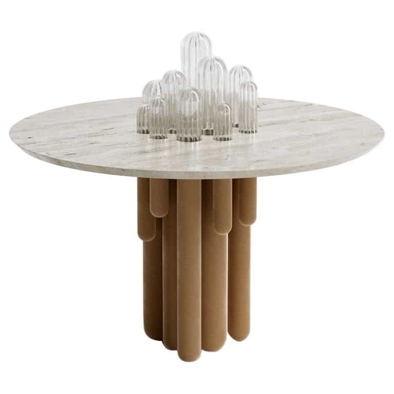 Cactus Velvet Round Table by Mickael Koska 1