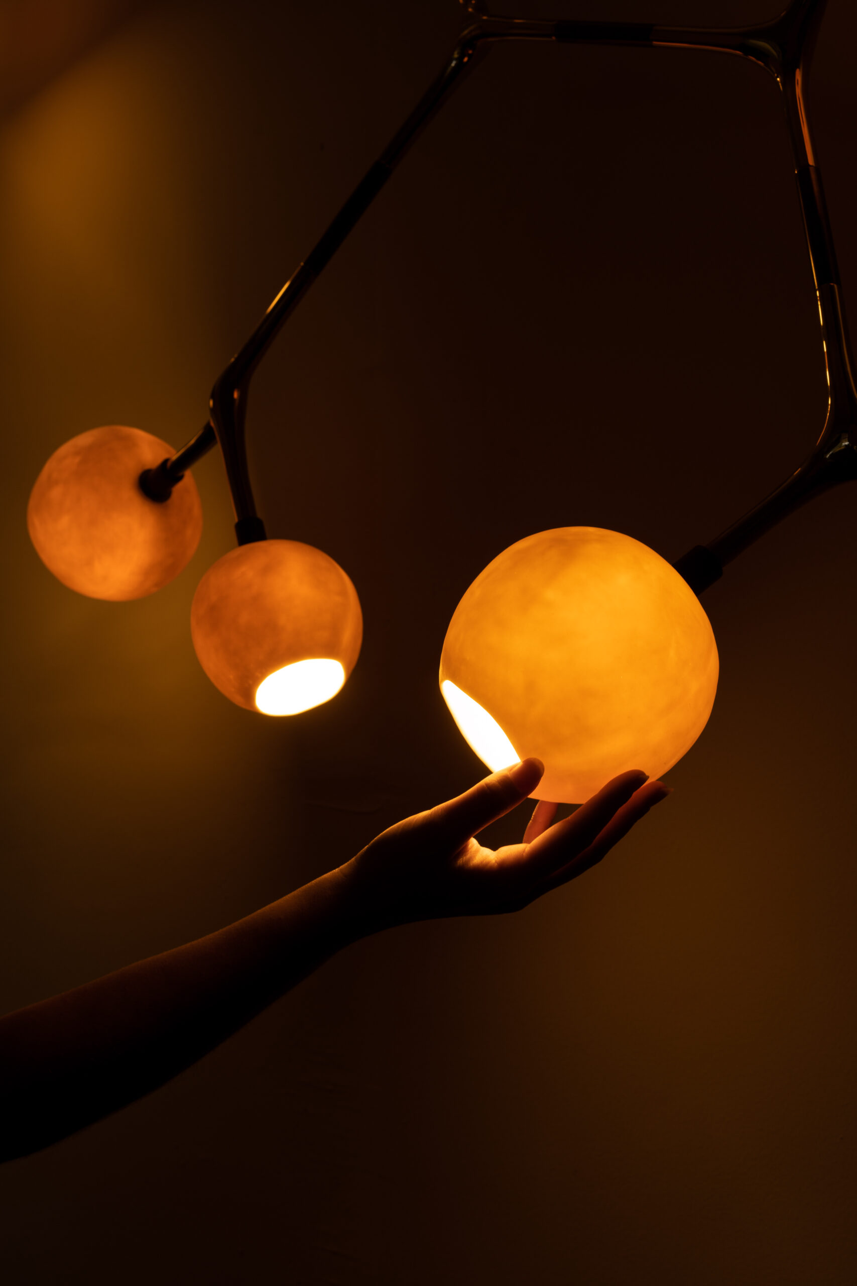 Coffee and Polished Bronze Campamocha Climbing Wall Lamp by Isabel Moncada 9