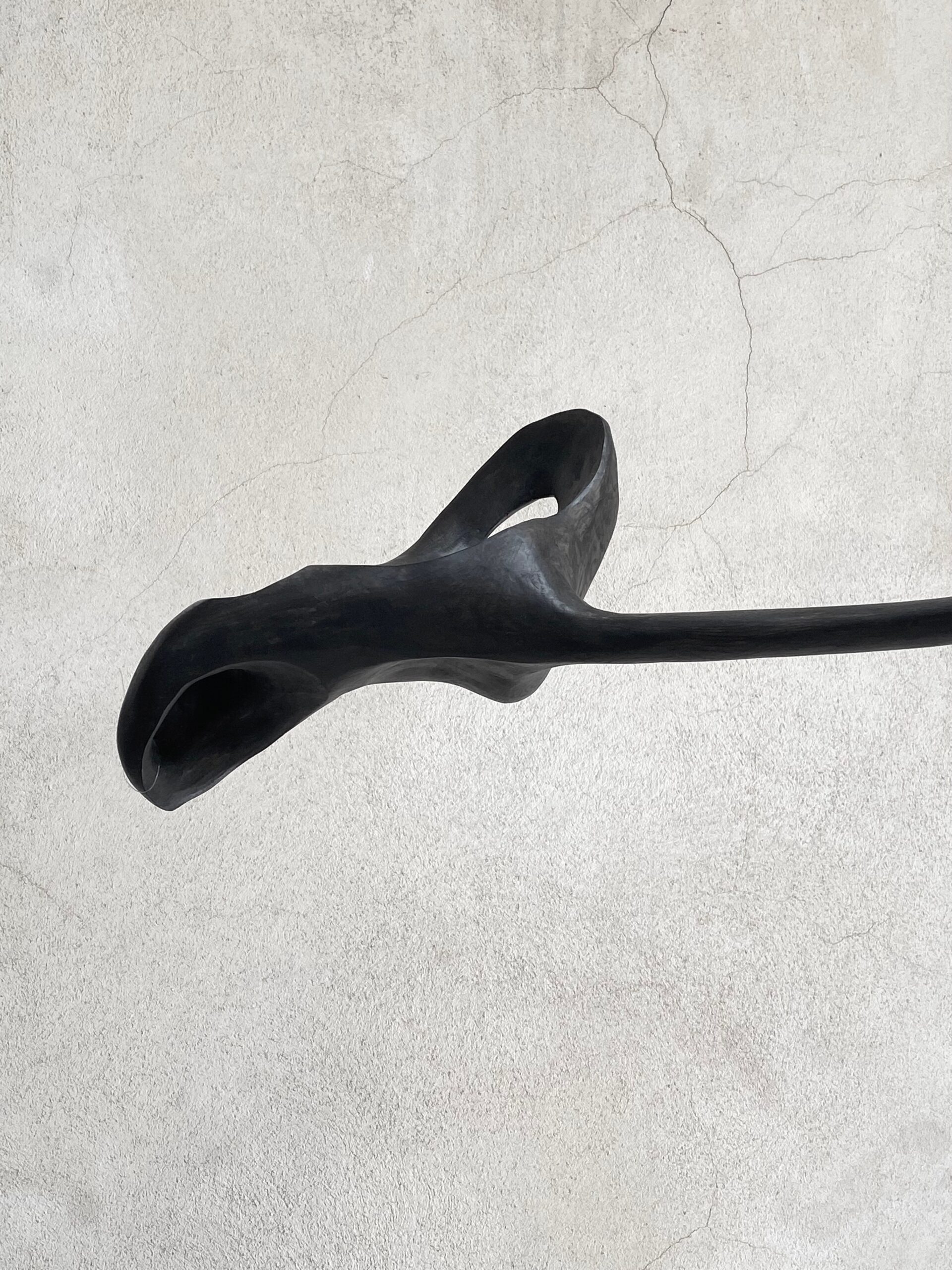 Contemporary Black Wood White Glass Suspension Lamp by Jerome Pereira 7