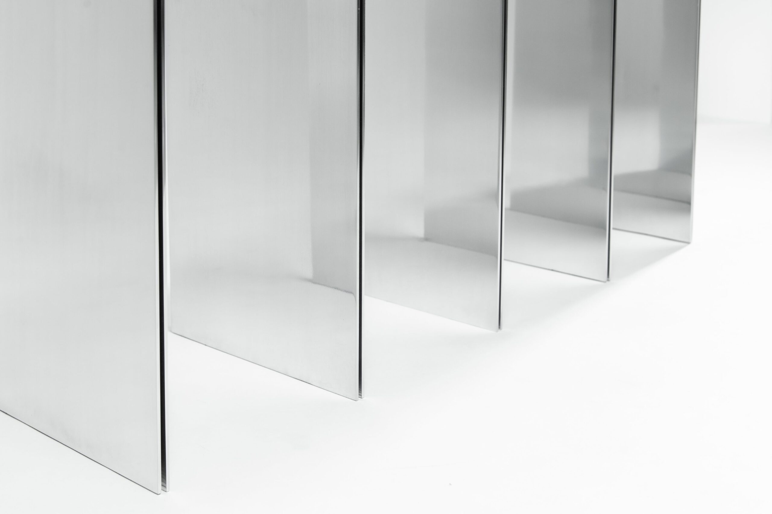 Contemporary Silver Aluminum Arch Console by Pietro Franceschini 9