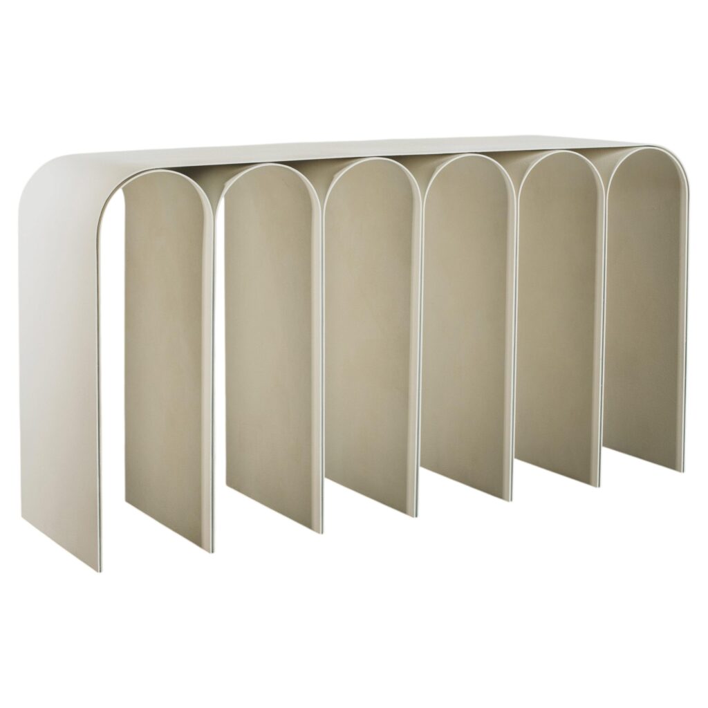 Contemporary White Plaster Arch Console by Pietro Franceschini 1