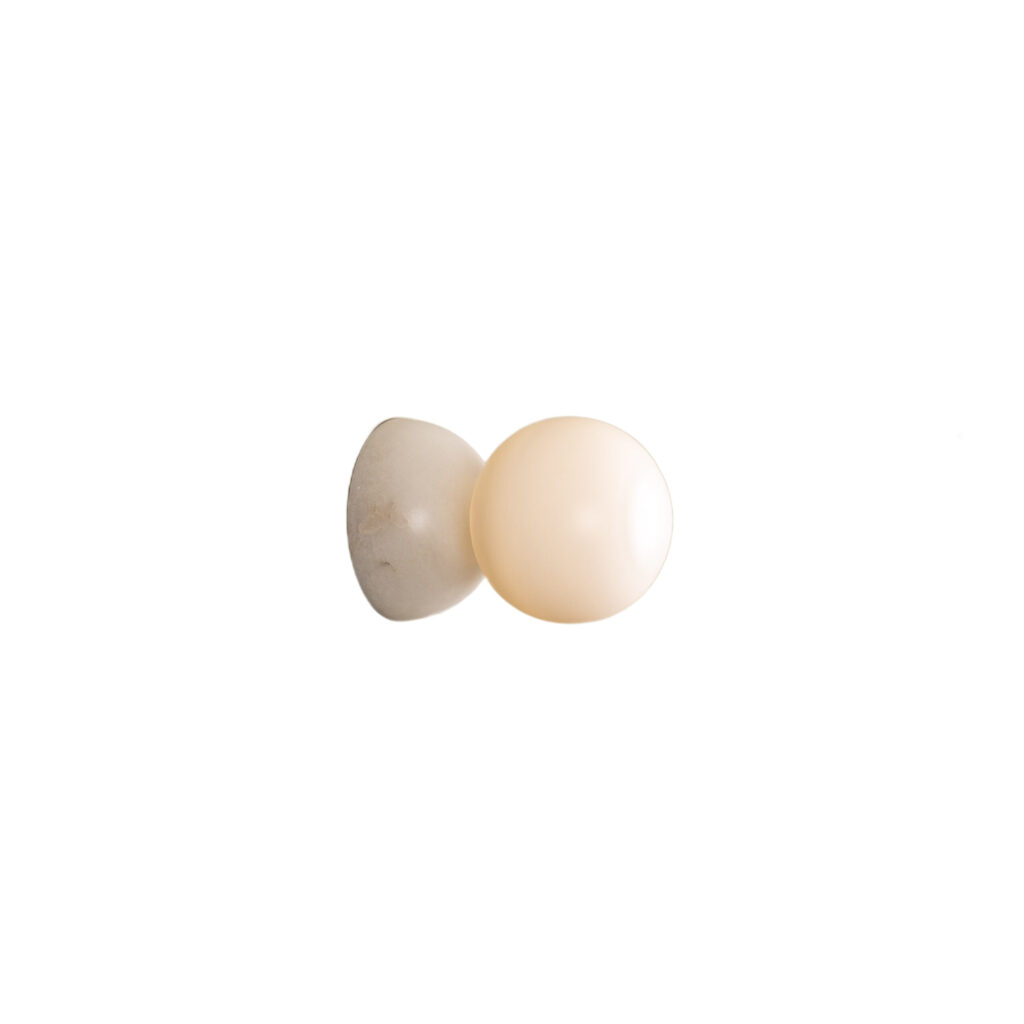 Eklipso White Alabaster Wall Sconce by Simone & Marcel 1