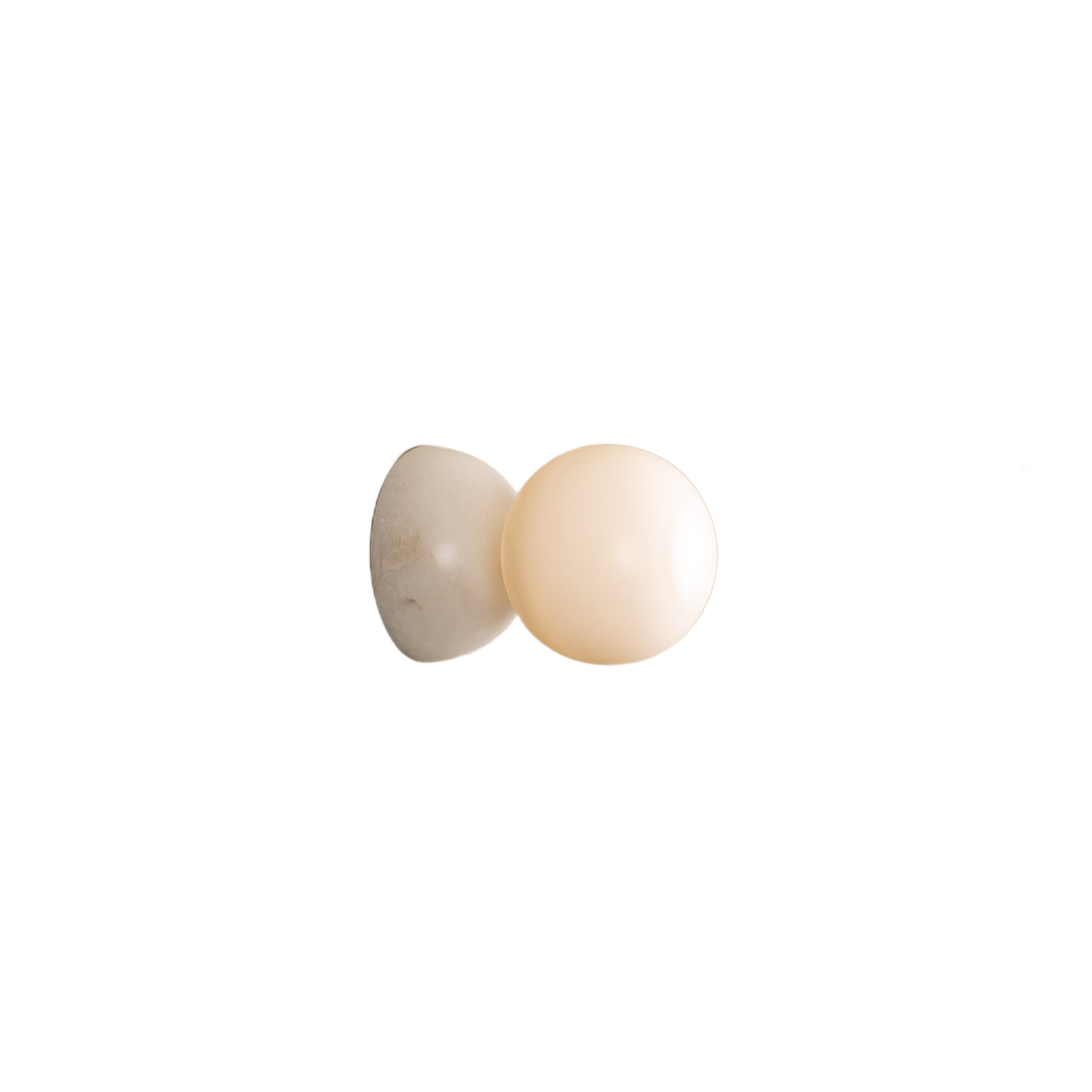 Eklipso White Alabaster Wall Sconce by Simone & Marcel 1