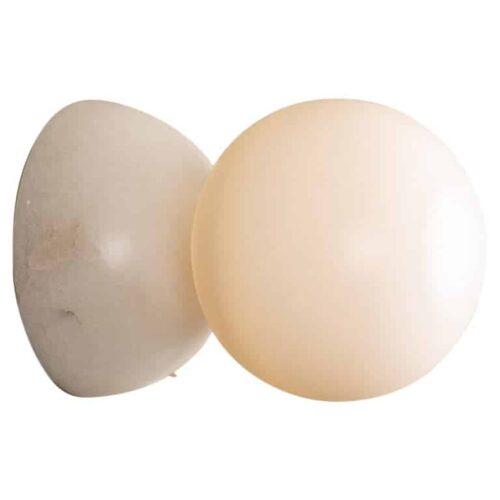 Eklipso White Alabaster Wall Sconce by Simone Marcel 1