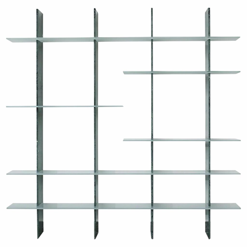 Elegant Marble Stone Glass Shelves Wall Mounted Shelving Unit Mikado Carla Baz 1