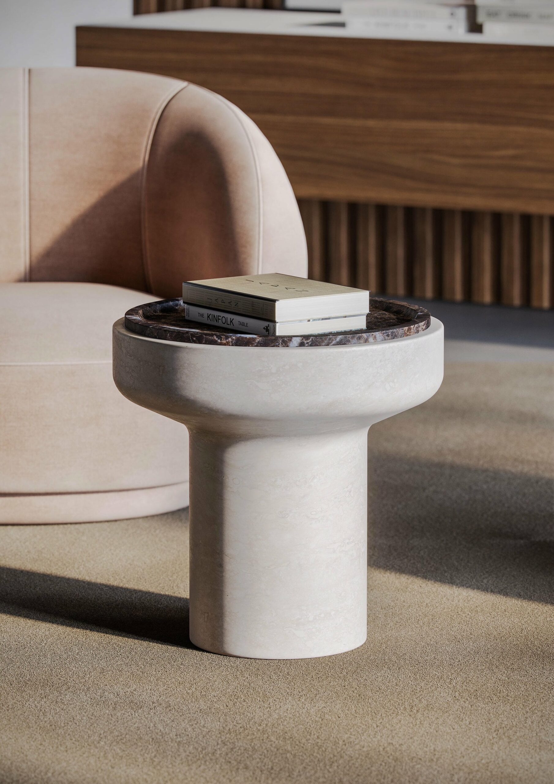 Emperador Dark Trivoli Coffee Table L by Ivan Colominas 4