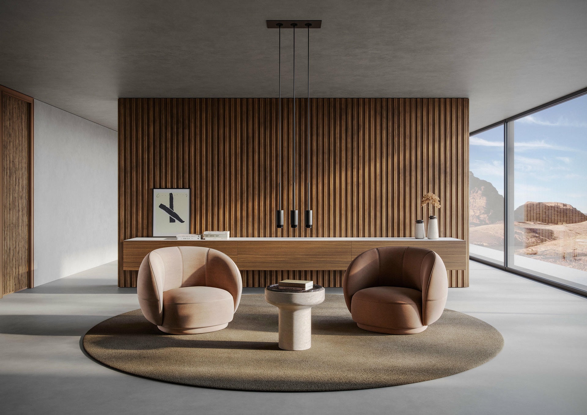 Emperador Dark Trivoli Coffee Table L by Ivan Colominas 5