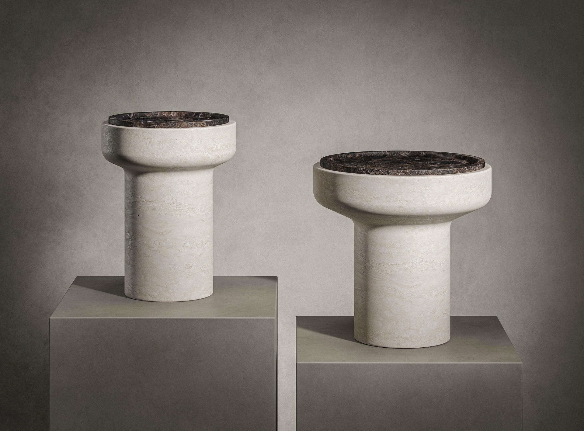 Emperador Dark Trivoli Coffee Table L by Ivan Colominas 6