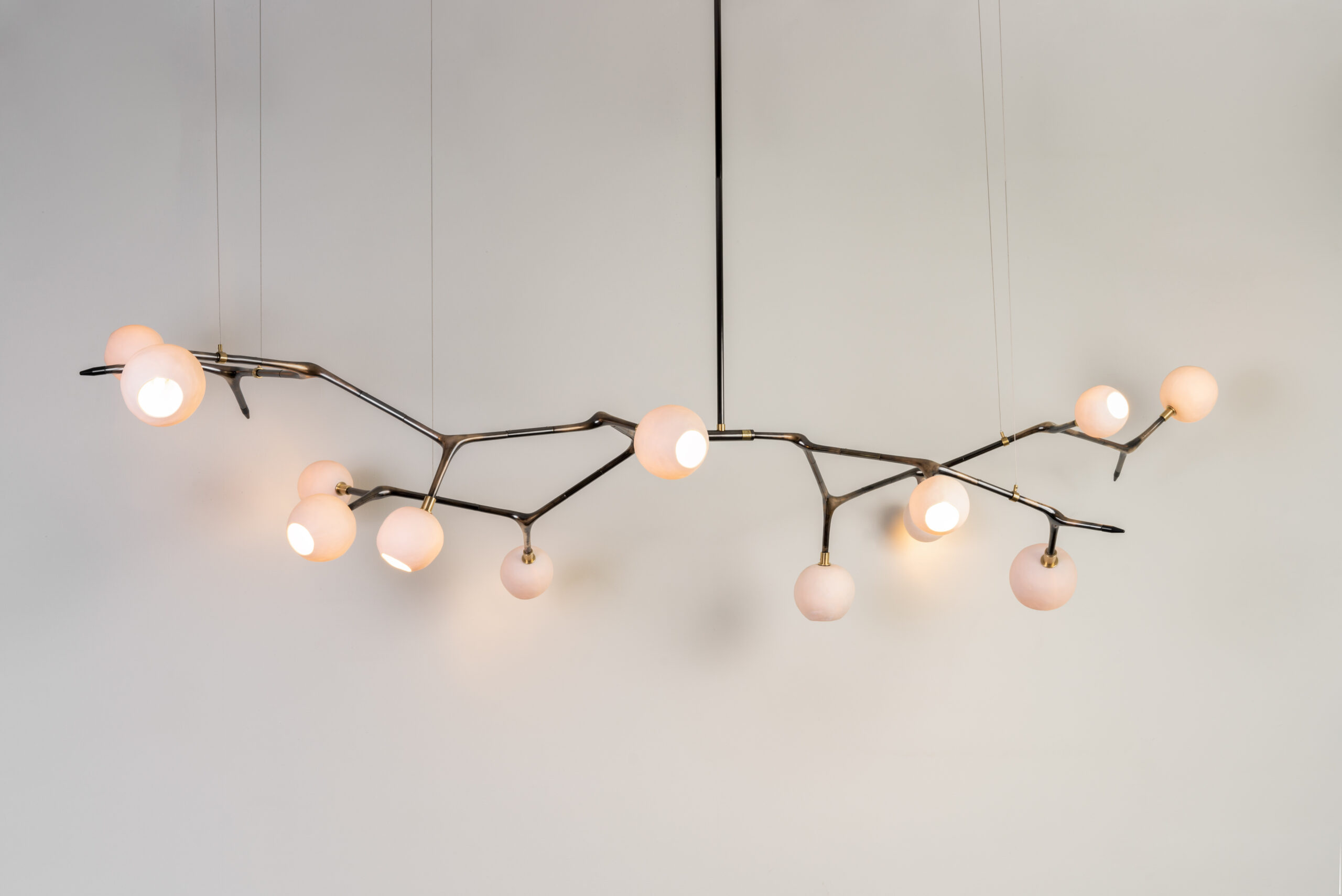 Fall Vintage Bronze Mantis 13 Pendant Lamp by Isabel Moncada 4