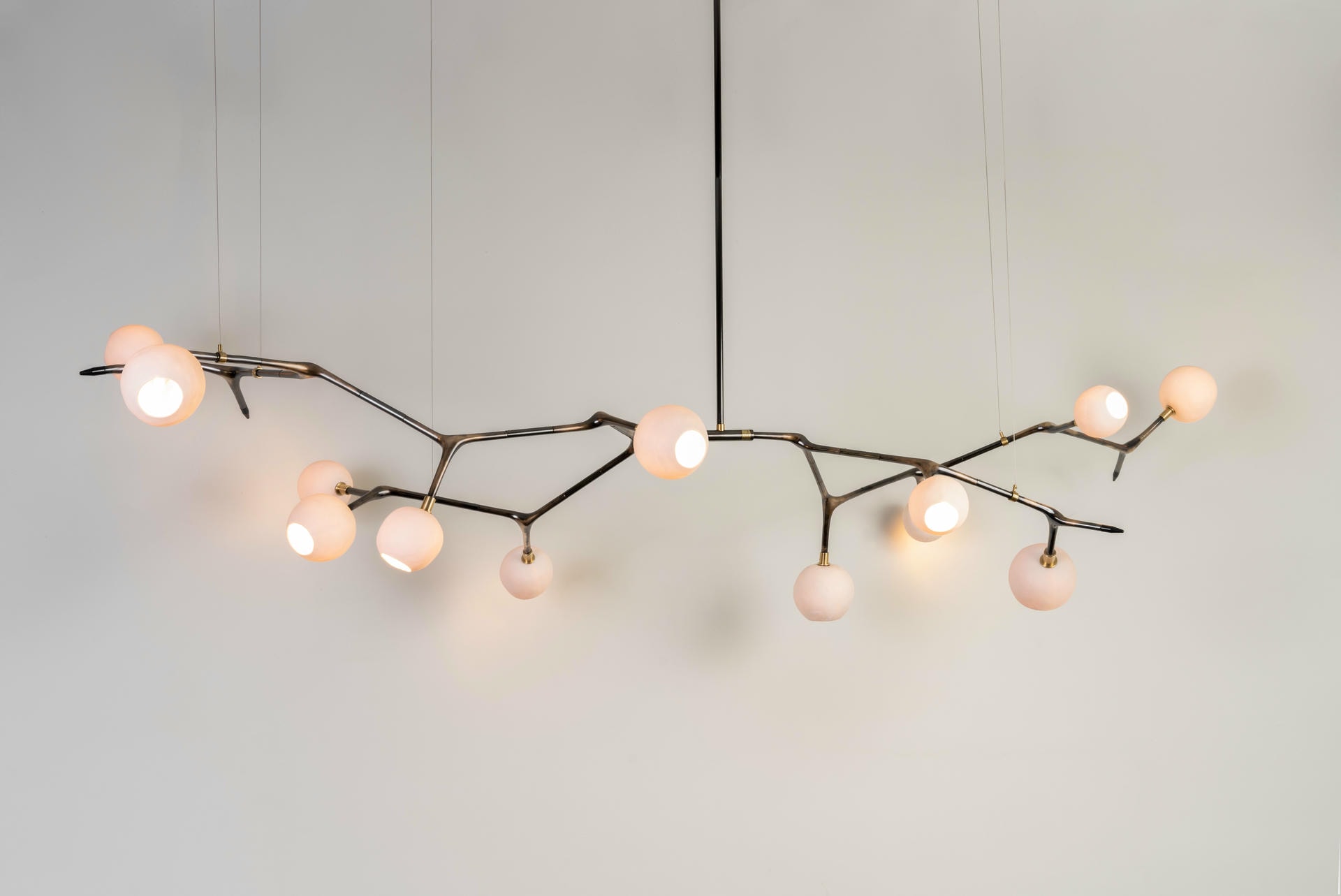 Fall Vintage Bronze Mantis 13 Pendant Lamp by Isabel Moncada 6